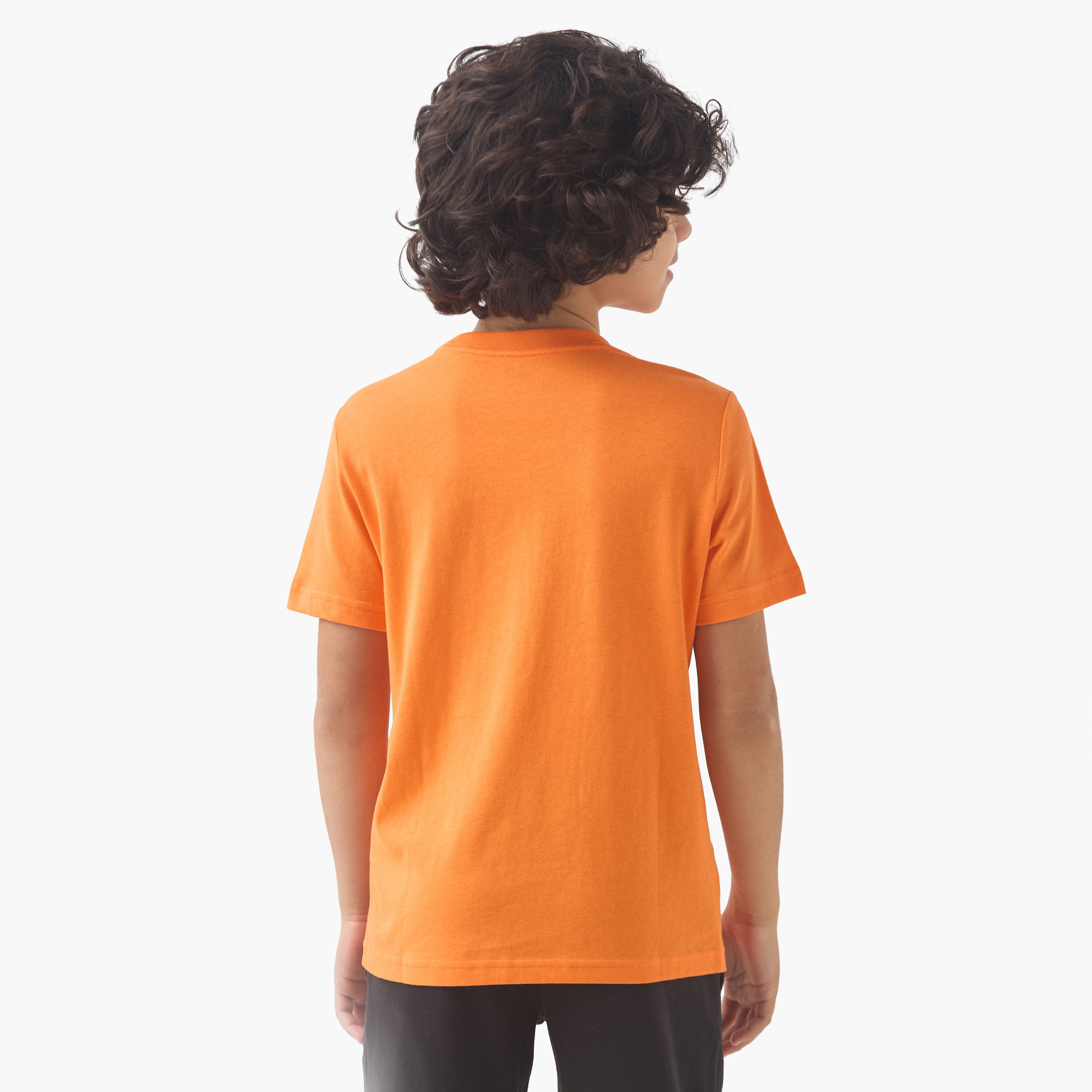 PUMA Boys Crew Neck T-shirt with Slogan Print - Cotton - Short Sleeve-sports-boys-clothing-tops-image-3