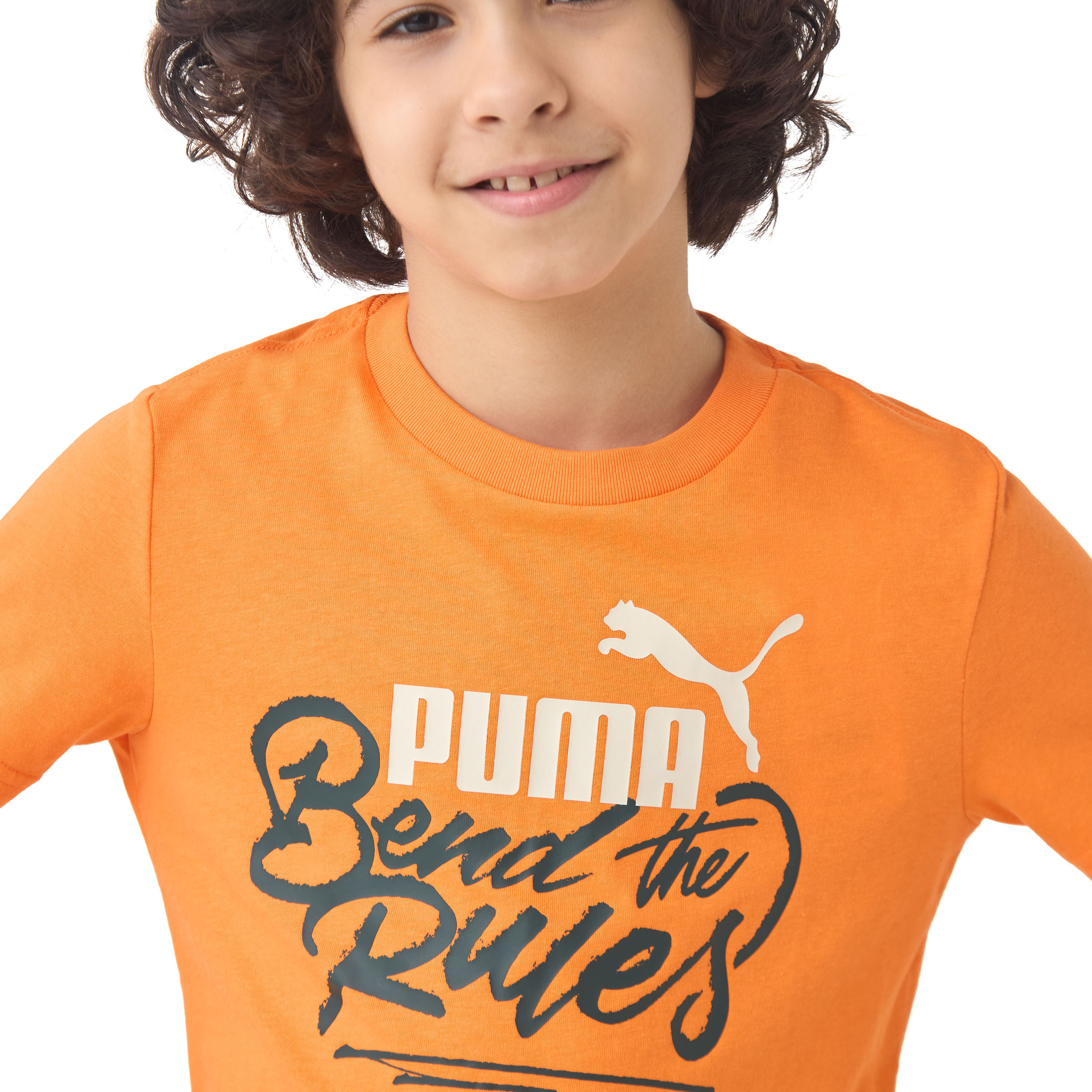 PUMA Boys Crew Neck T-shirt with Slogan Print - Cotton - Short Sleeve-sports-boys-clothing-tops-image-4