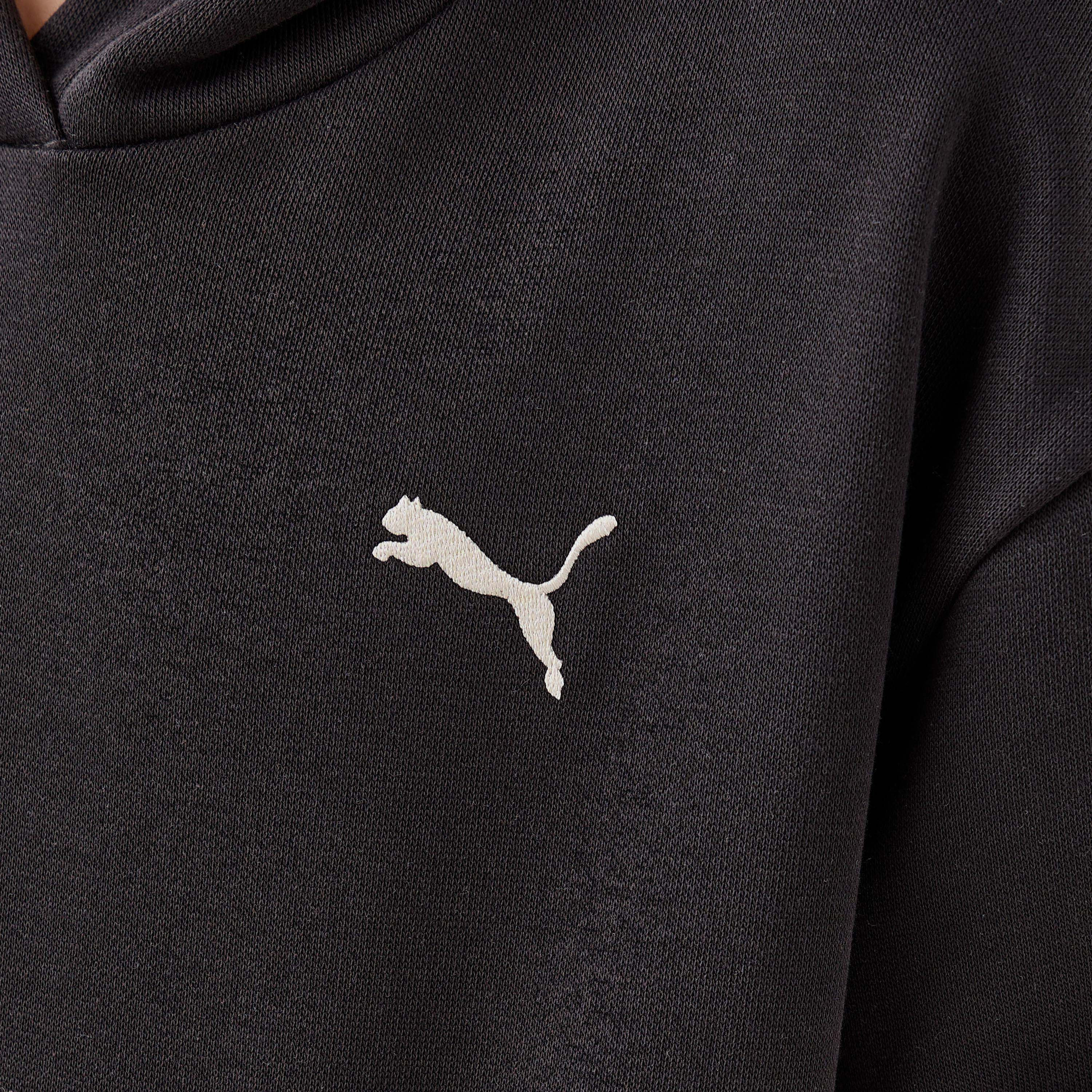 PUMA Girls Hooded Sweatshirt with Tape Accent - Cotton - Long Sleeves-girls-clothing-sweatshirts-image-5