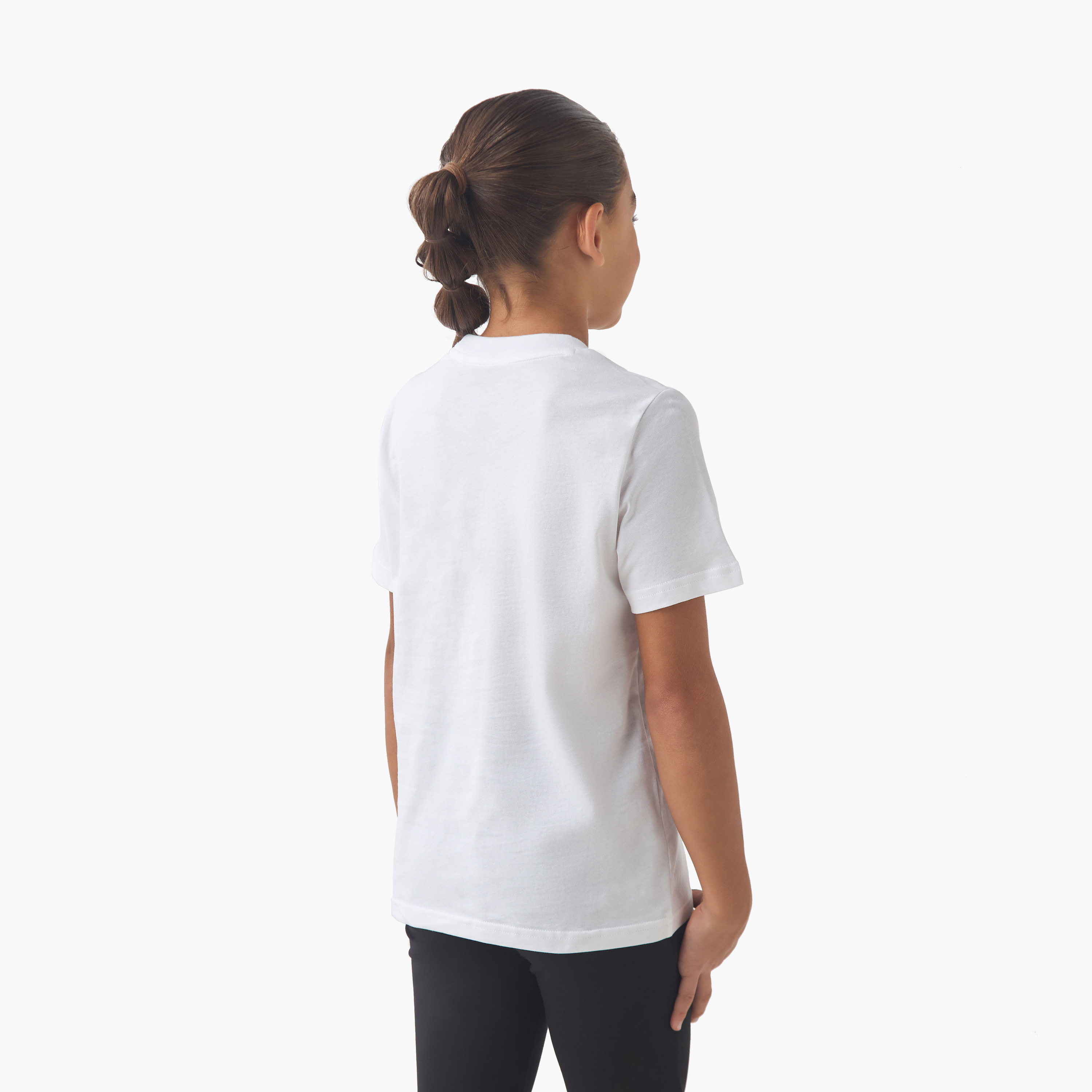 PUMA Girls Crew Neck T-shirt with Graphic Print - Cotton - Short Sleeve-sports-girls-clothing-tops-image-3