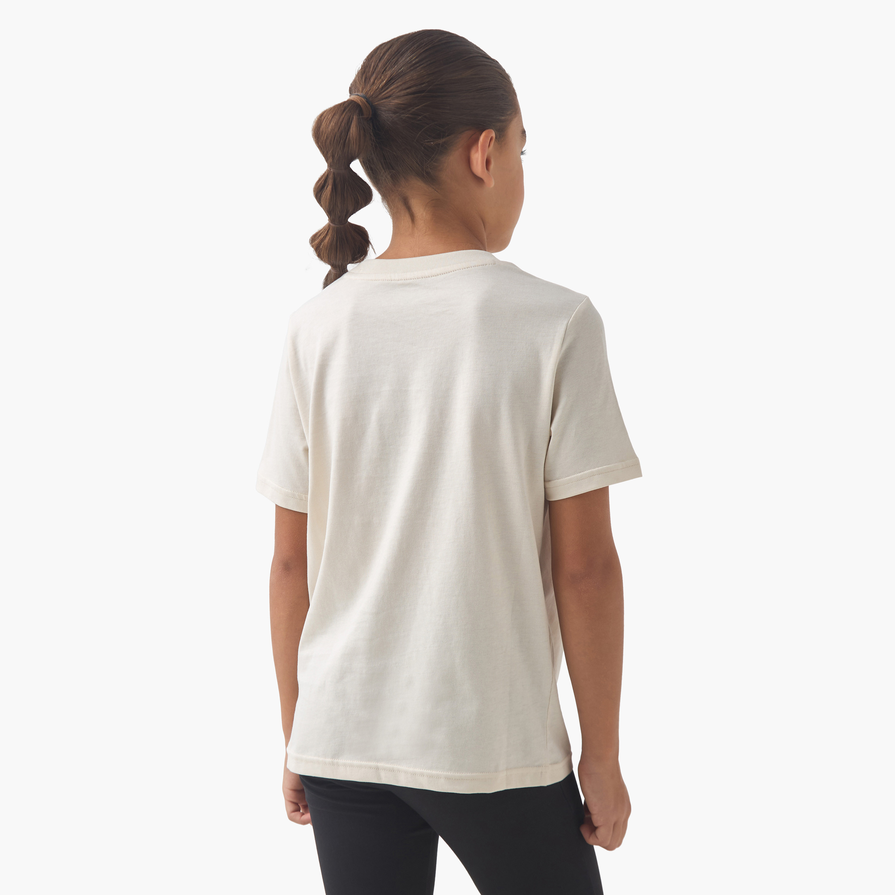 PUMA Girls Crew Neck T-shirt with Logo Print - Cotton - Short Sleeve-sports-girls-clothing-tops-image-4