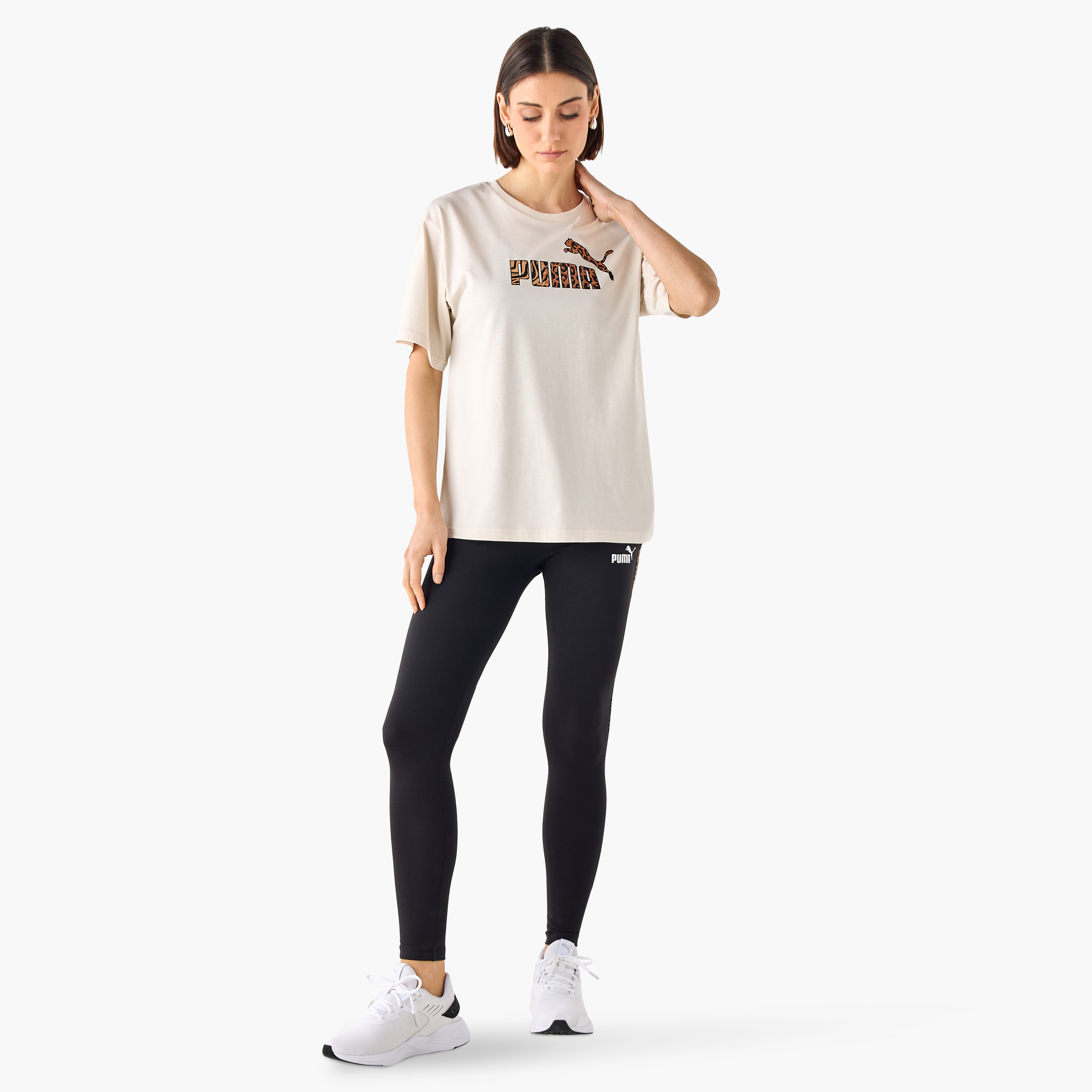 Puma Women's Essential Animal Graphic Relaxed Fit Tee 688532 | OE-women-clothing-tshirts-image-2