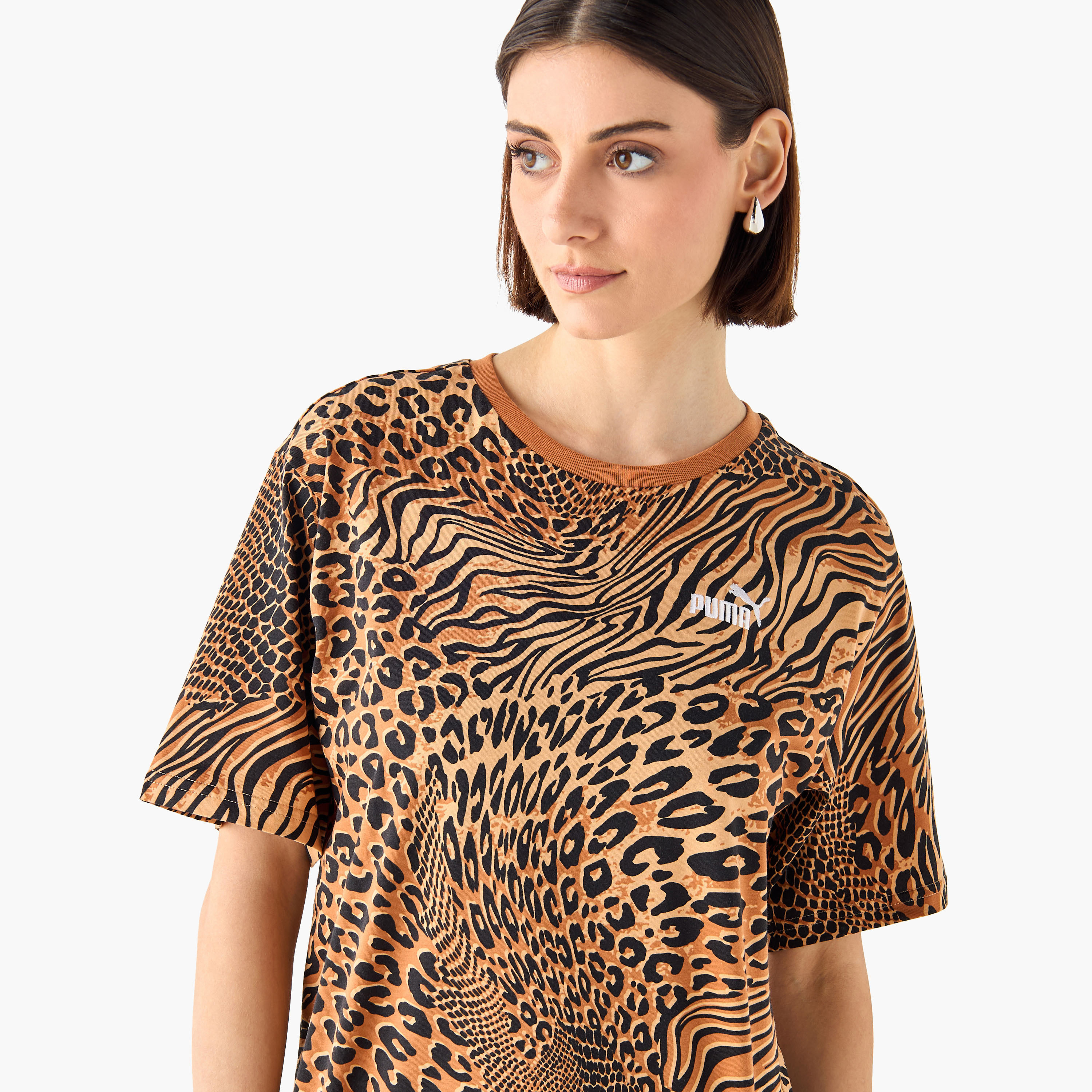 Puma Women's Essential Animal Graphic Relaxed Fit Print Tee 688533 | OE-women-clothing-tshirts-image-4