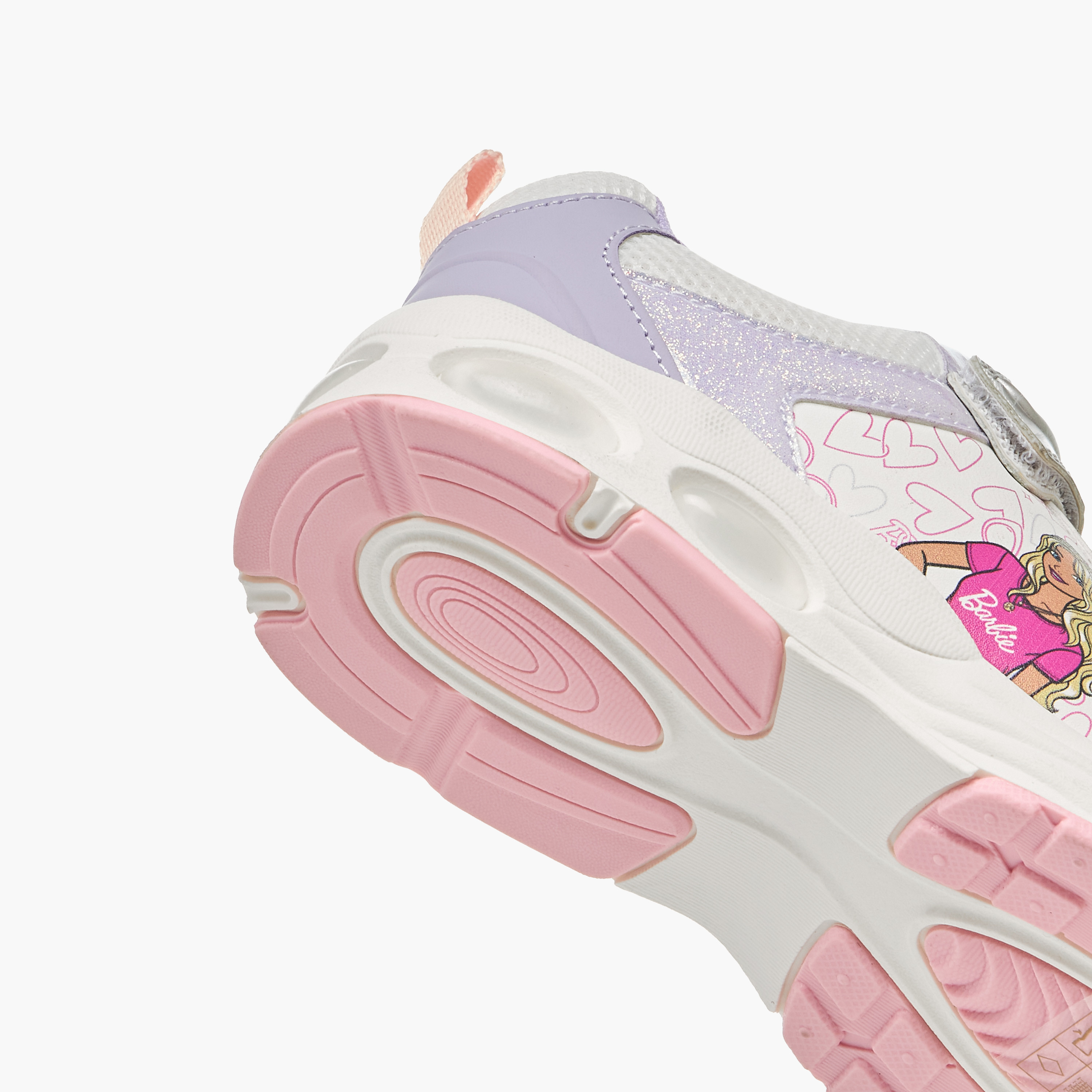 Barbie Girls Panelled Hook and Loop Sneakers-girls-shoes-sneakers-image-5