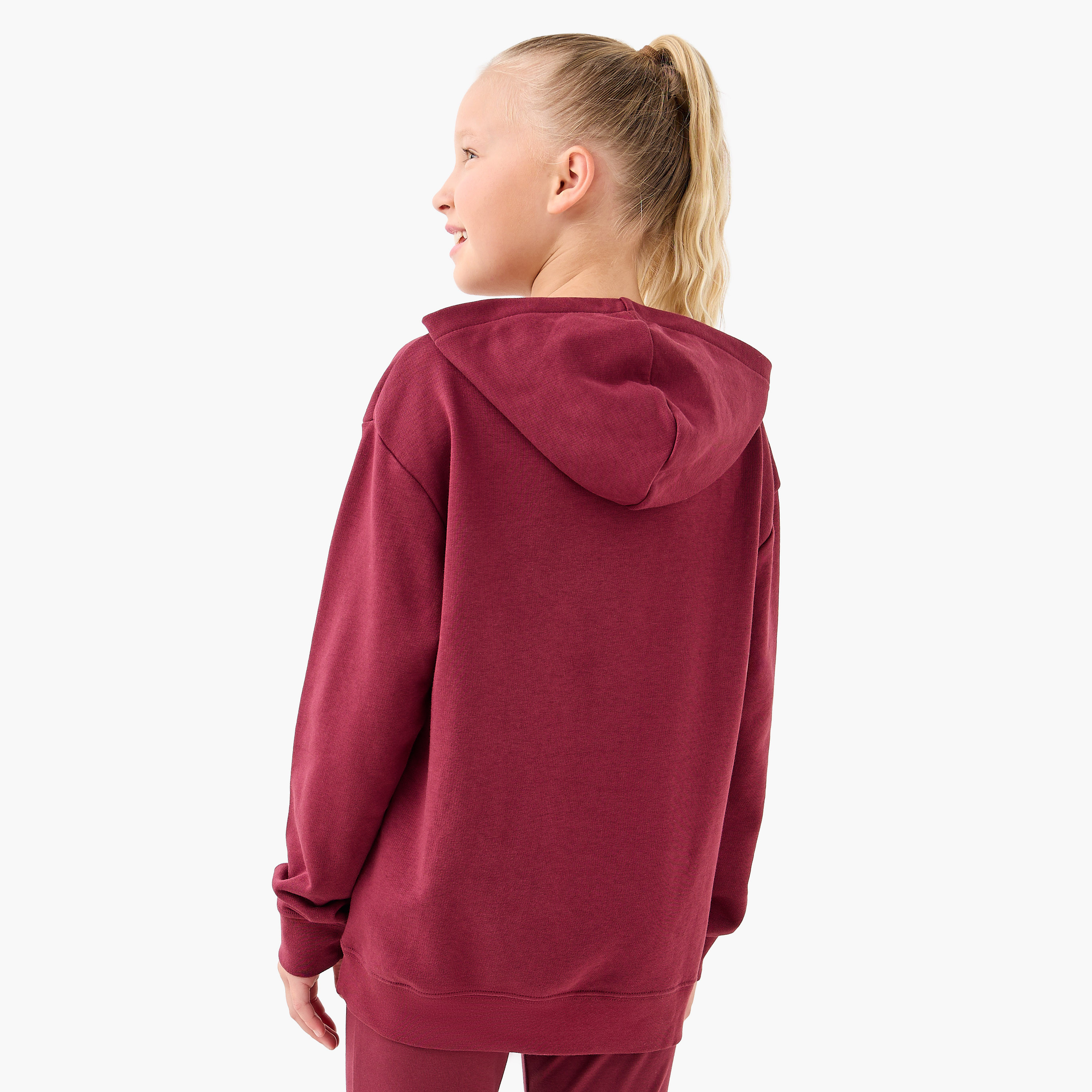 PUMA Girls Hooded Sweatshirt with Embroidered Logo - Cotton - Long Sleeves-girls-clothing-sweatshirts-image-3