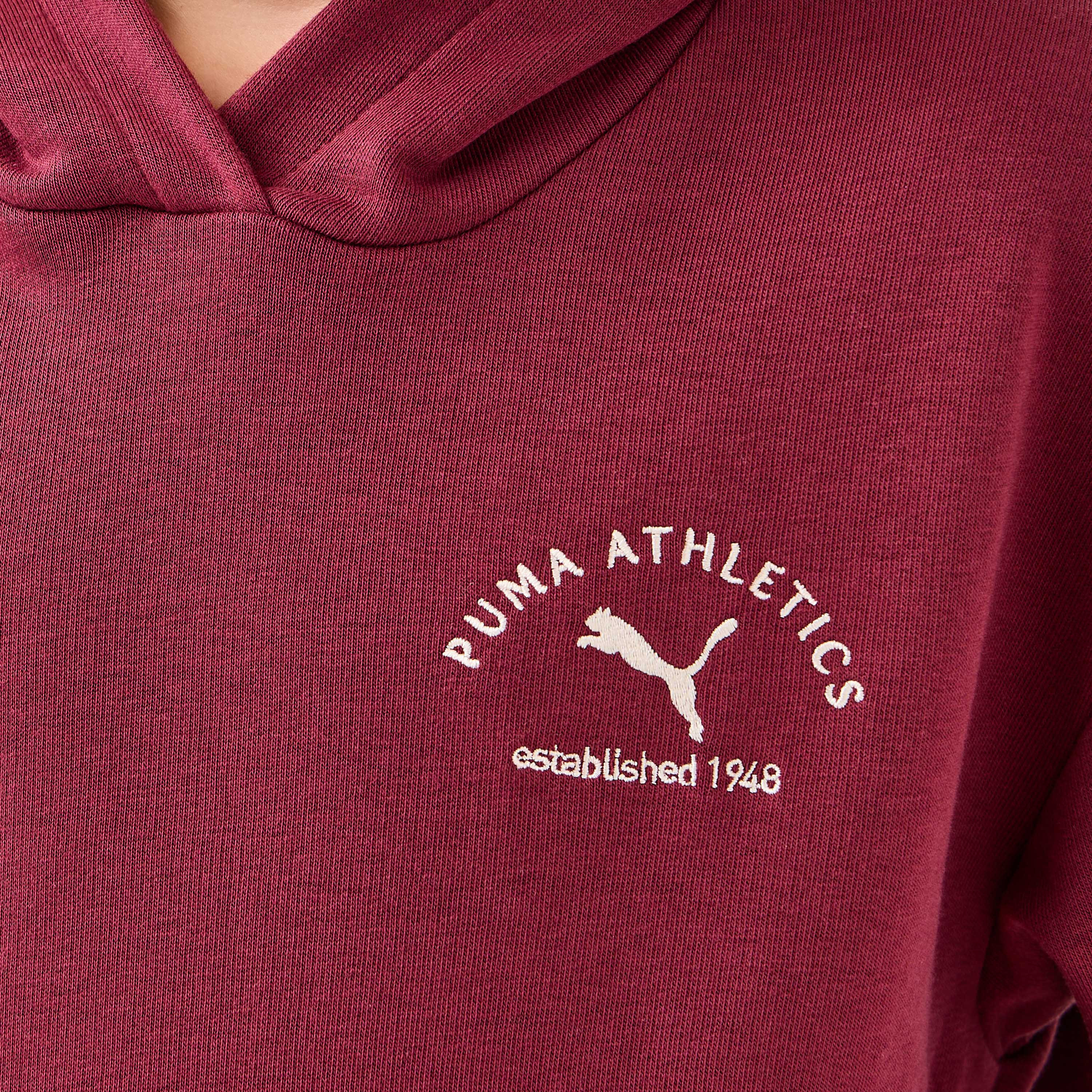 PUMA Girls Hooded Sweatshirt with Embroidered Logo - Cotton - Long Sleeves-girls-clothing-sweatshirts-image-5