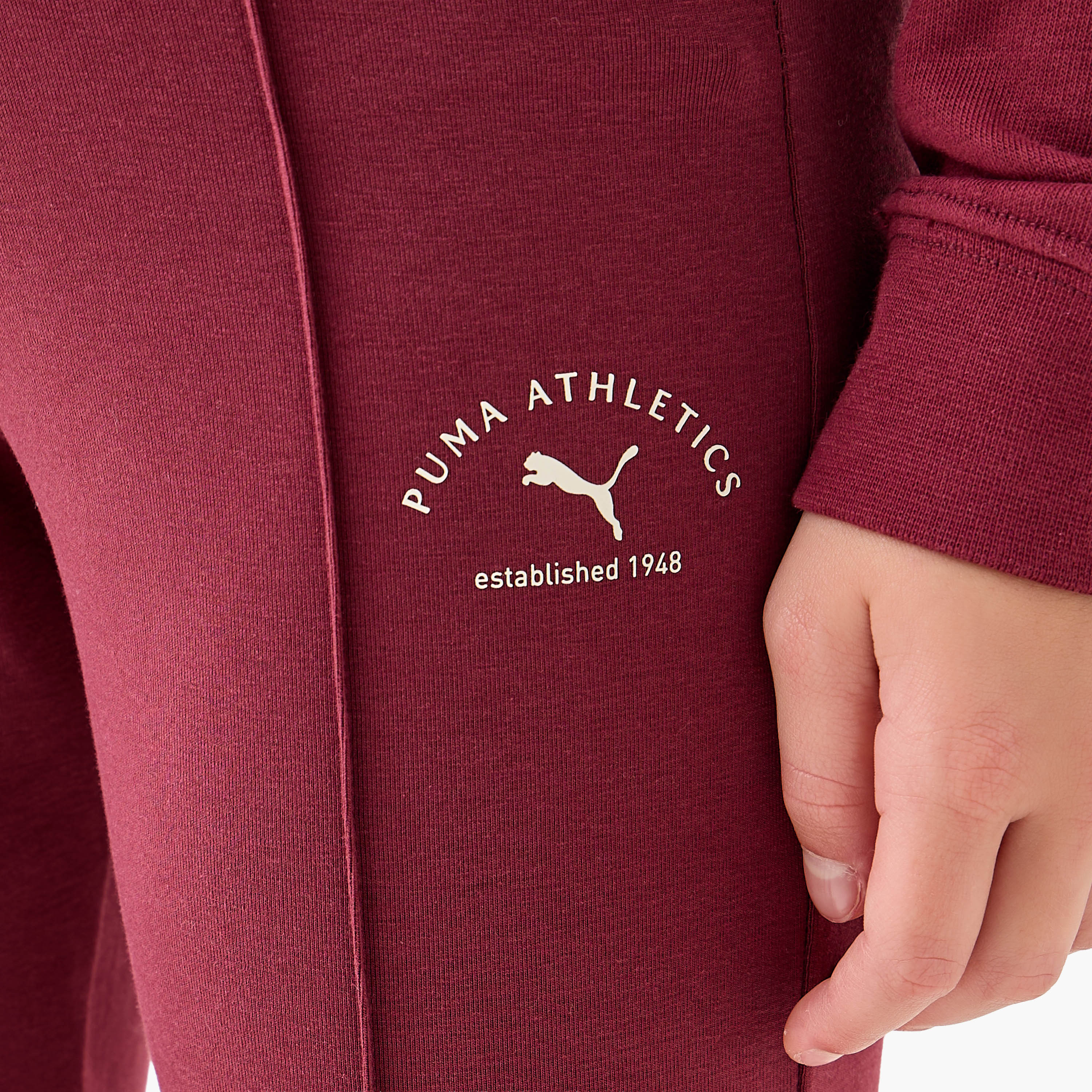 PUMA Girls Flared Leggings with Logo Print - Cotton - High Waist-girls-clothing-bottoms-leggings-image-4