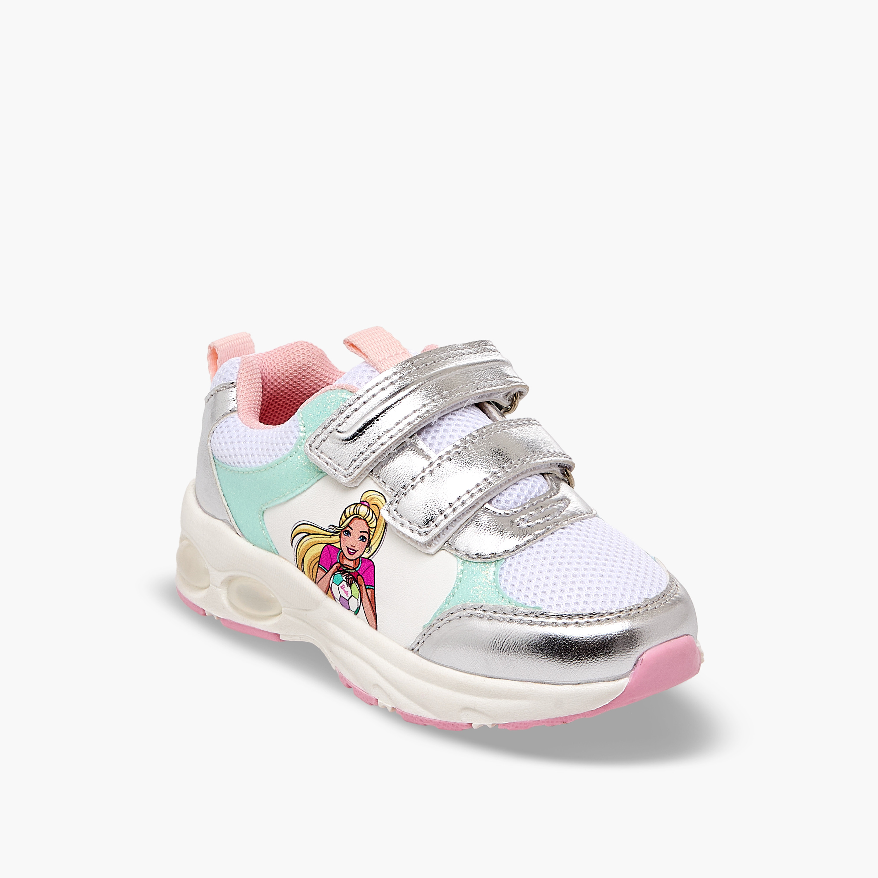 حذاء سنيكرز مضيء بشريط إغلاق لاصق للبنات من باربي-girls-shoes-sneakers-image-2