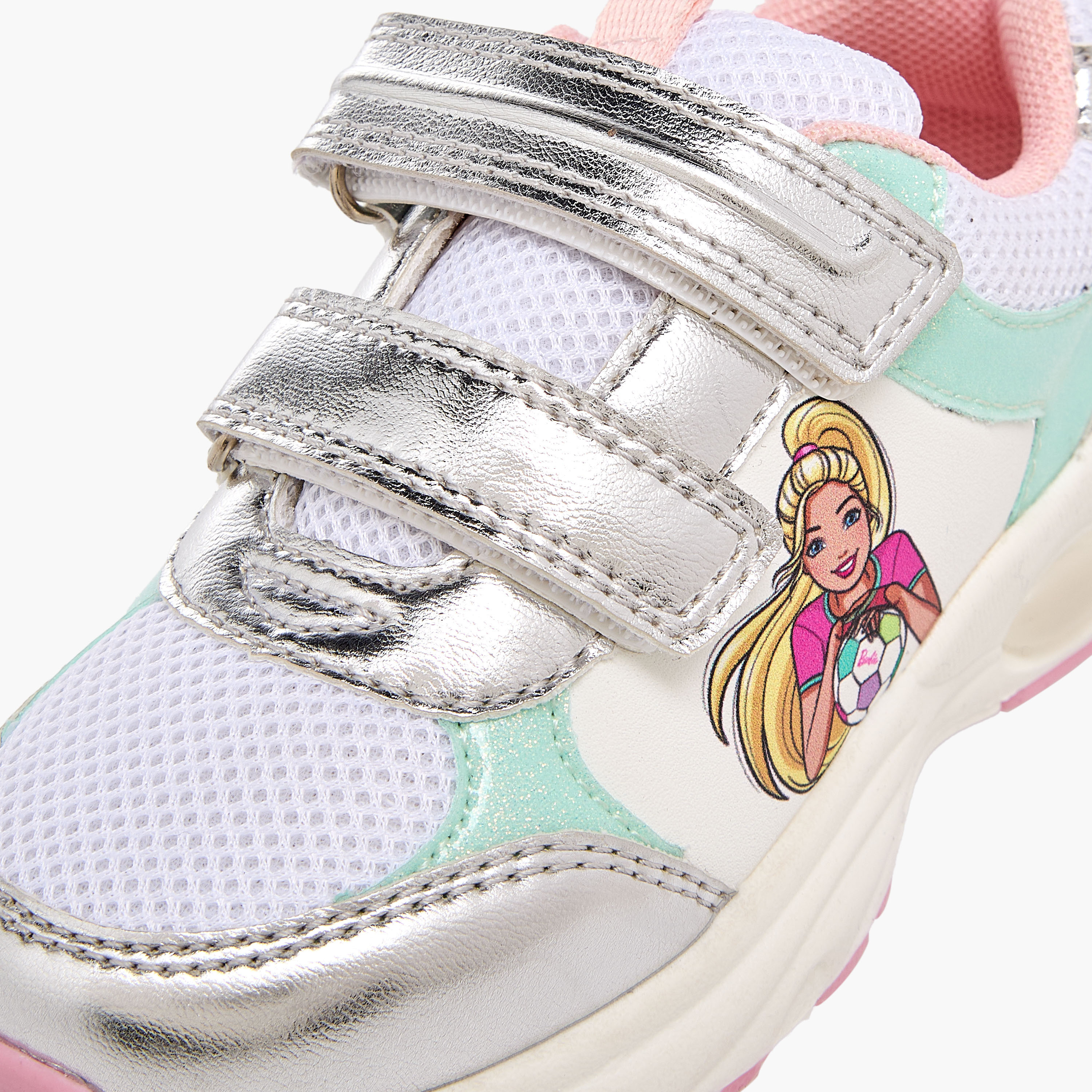 حذاء سنيكرز مضيء بشريط إغلاق لاصق للبنات من باربي-girls-shoes-sneakers-image-7