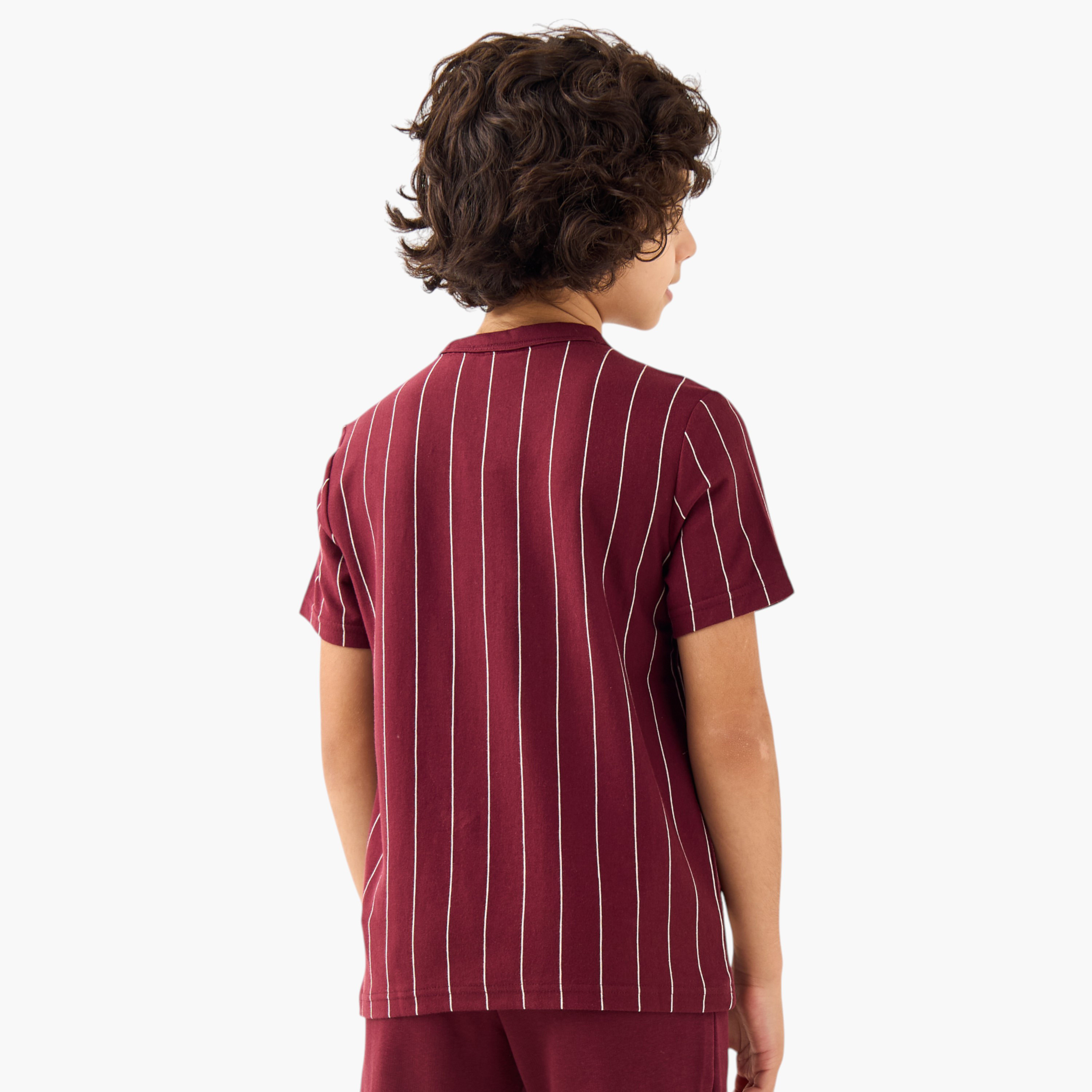 PUMA Boys Crew Neck T-shirt with Stripes - Cotton - Short Sleeves-sports-boys-clothing-tops-image-3