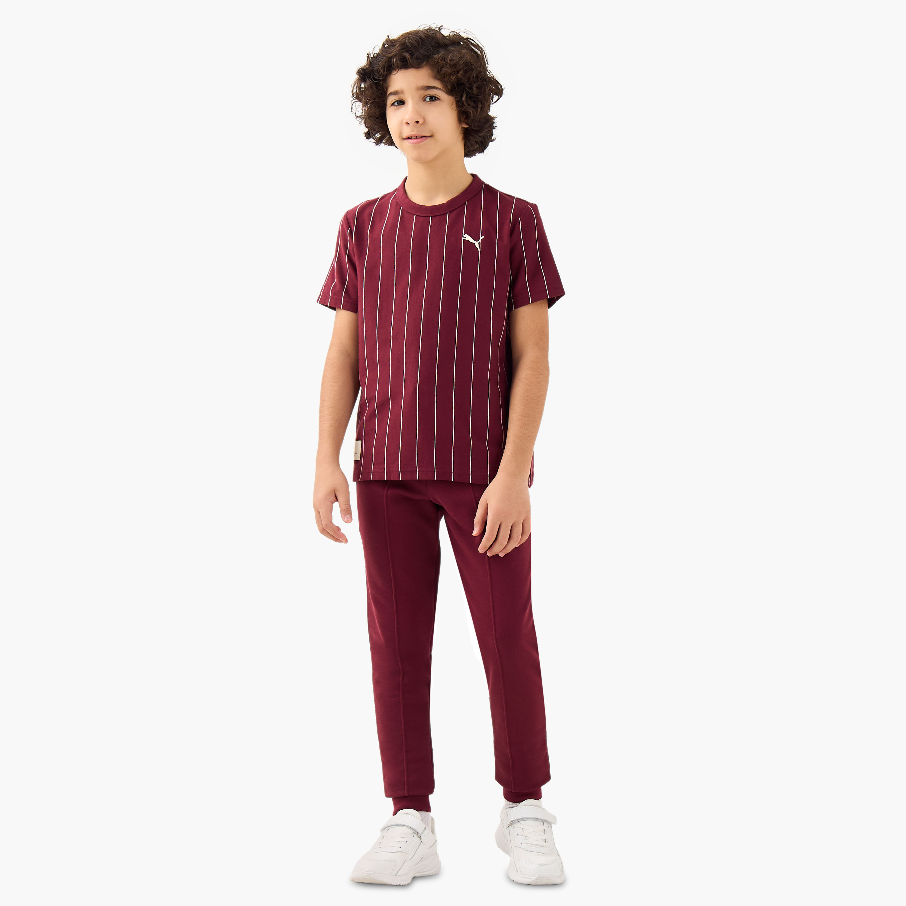 PUMA Boys Joggers with Logo Embroidery - Cotton - Drawstring Waist-boys-clothing-bottoms-joggersandtrackpants-image-2
