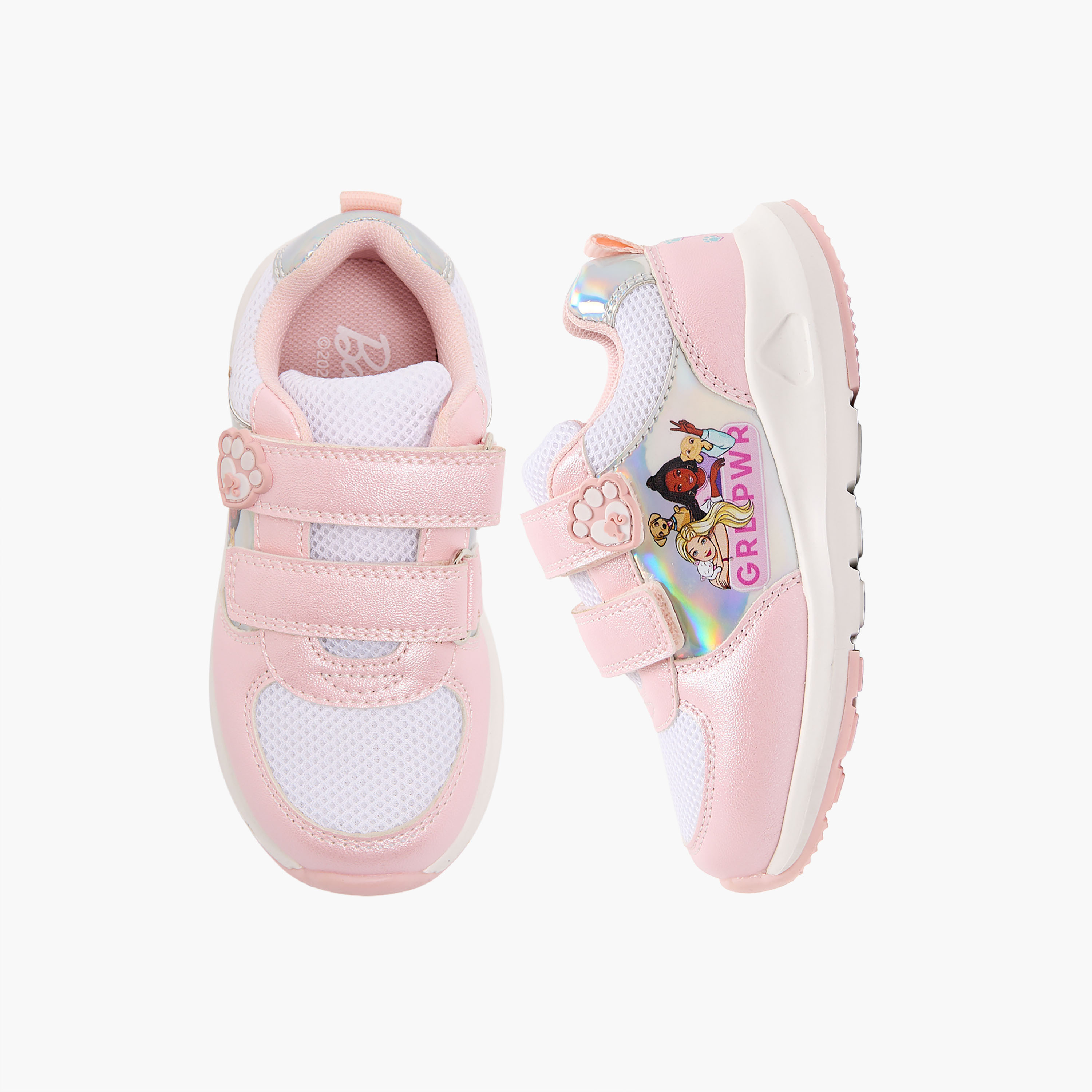 Barbie Girls Hook & Loop Ankle Sneakers-girls-shoes-sneakers-image-1