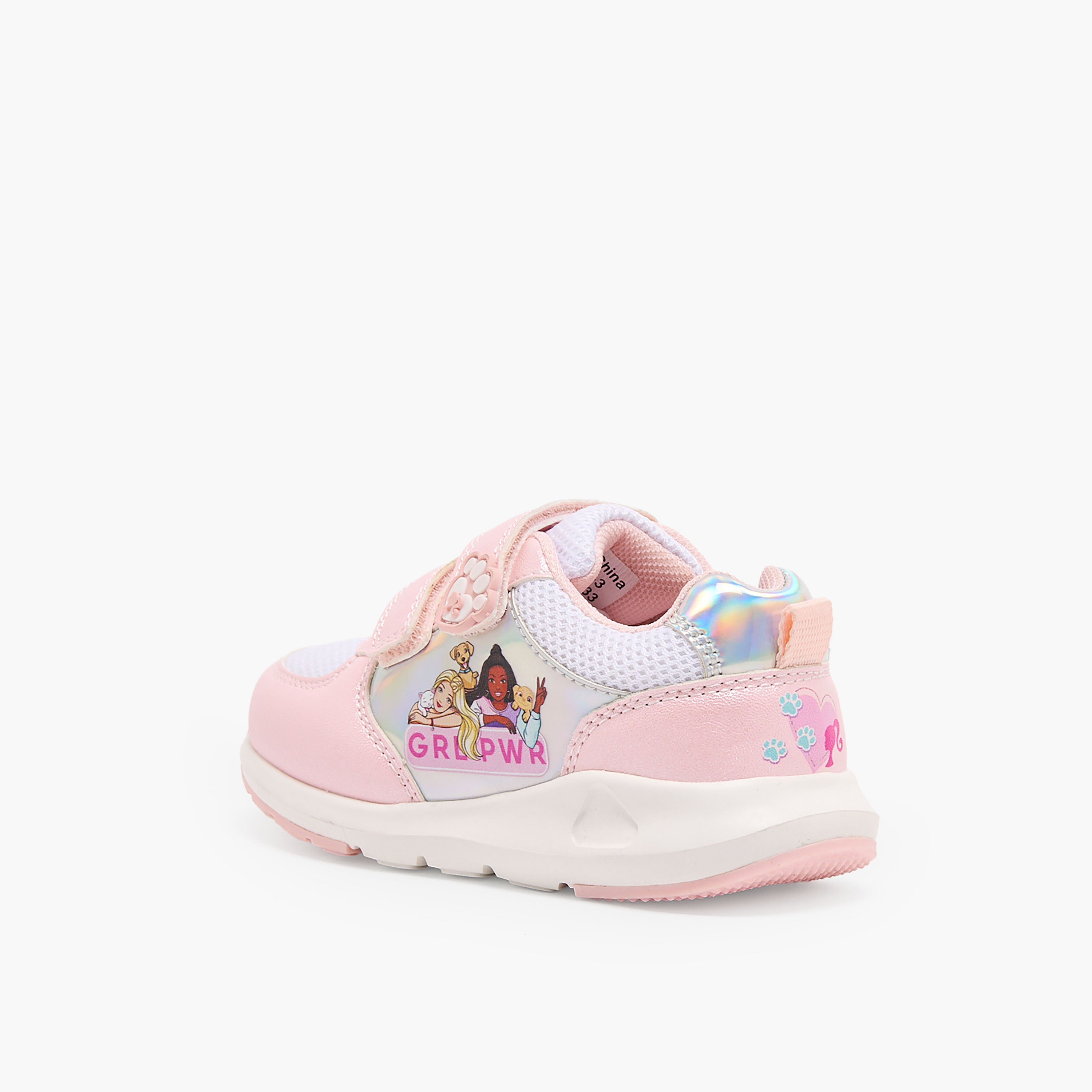 Barbie Girls Hook & Loop Ankle Sneakers-girls-shoes-sneakers-image-3