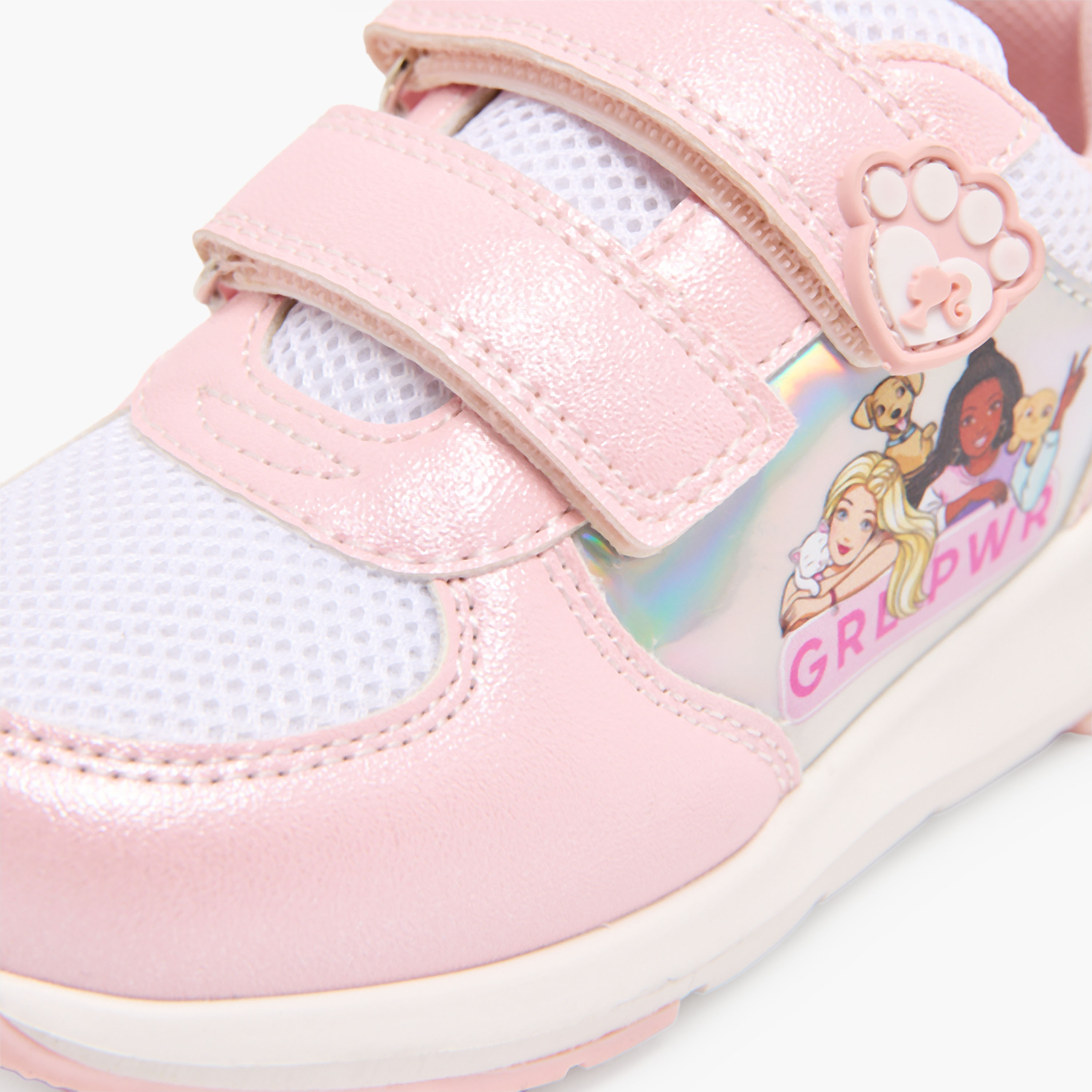 Barbie Girls Hook & Loop Ankle Sneakers-girls-shoes-sneakers-image-6