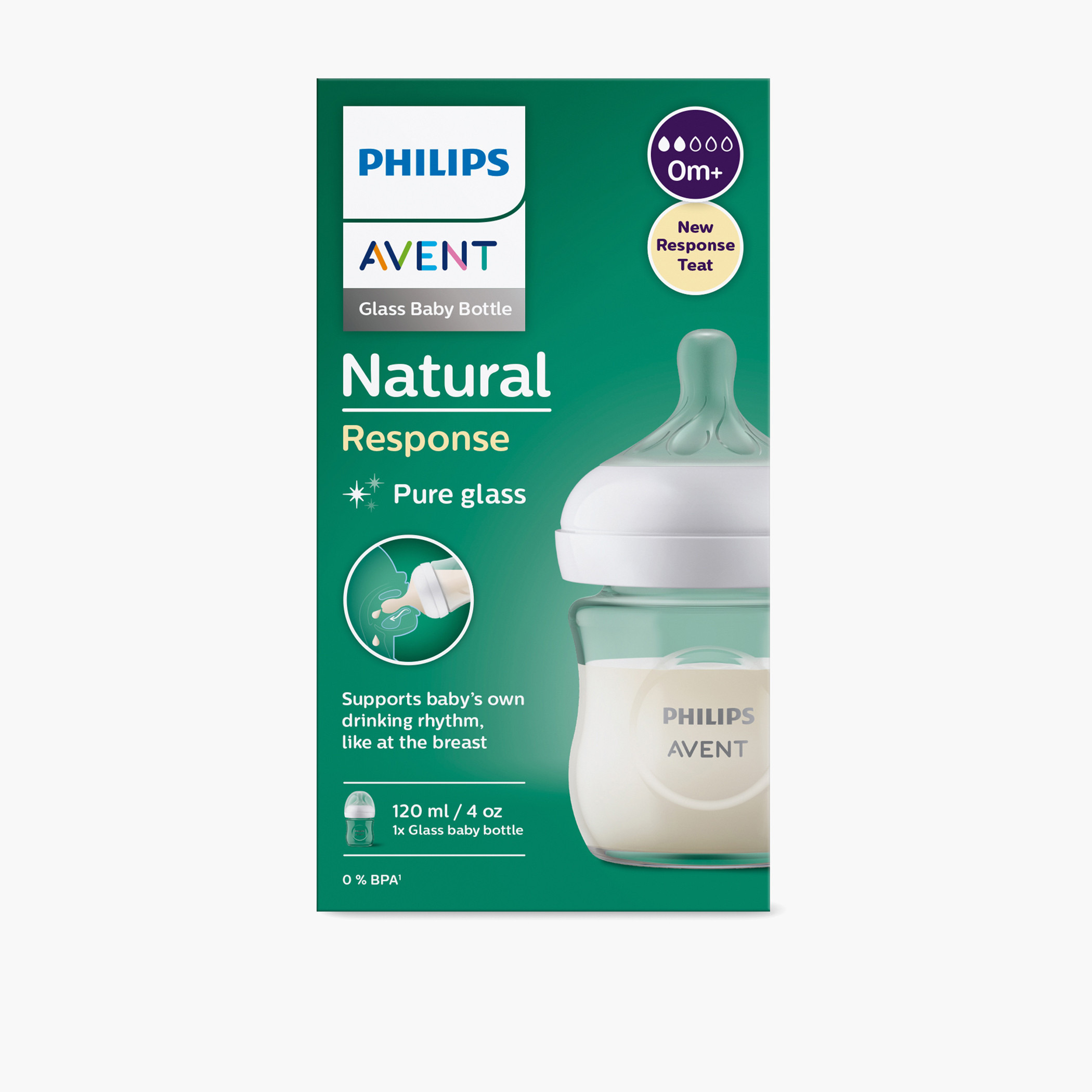 Philips Avent Natural 120 ml Feeding Bottle - Set of 2-baby-feeding-feedingbottles-bottlesandteats-image-2