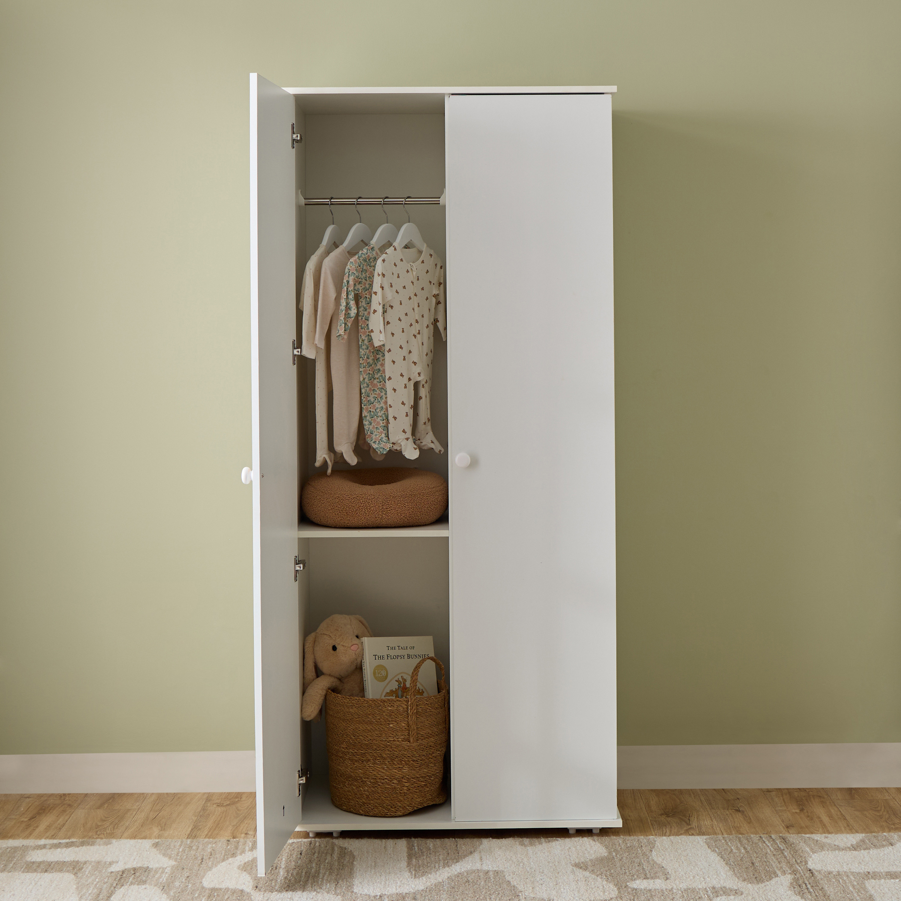 Juniors Capri Wooden Crib with Darcy Changing Table and Universal Wardrobe - Baby Furniture Set-baby-nursery-furniture-cribsandbeds-babycribs-image-9