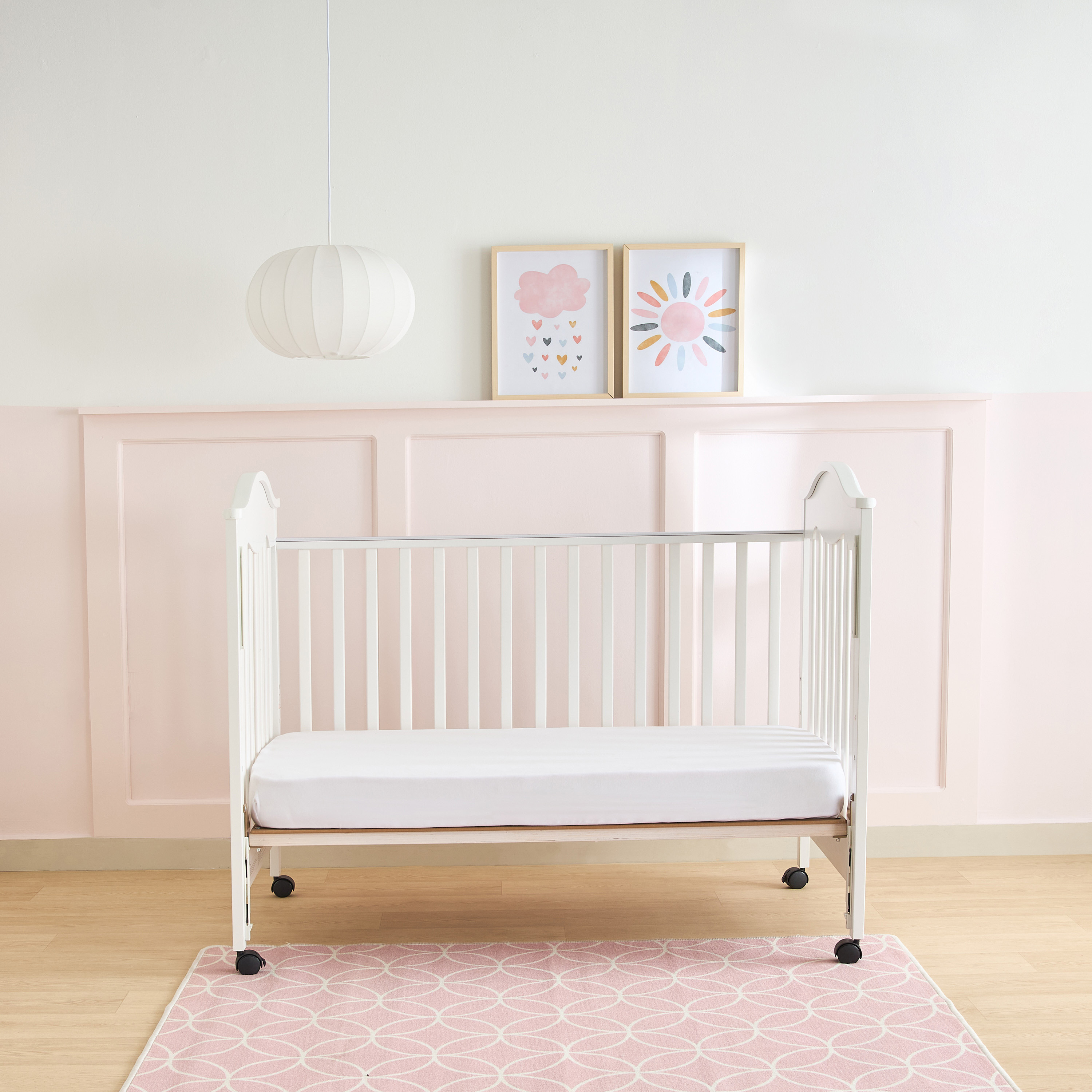 Juniors Charlotte Portable Crib with Darcy Changing Table and Universal Wardrobe -Baby Furniture Set-baby-nursery-furniture-cribsandbeds-babycribs-image-3