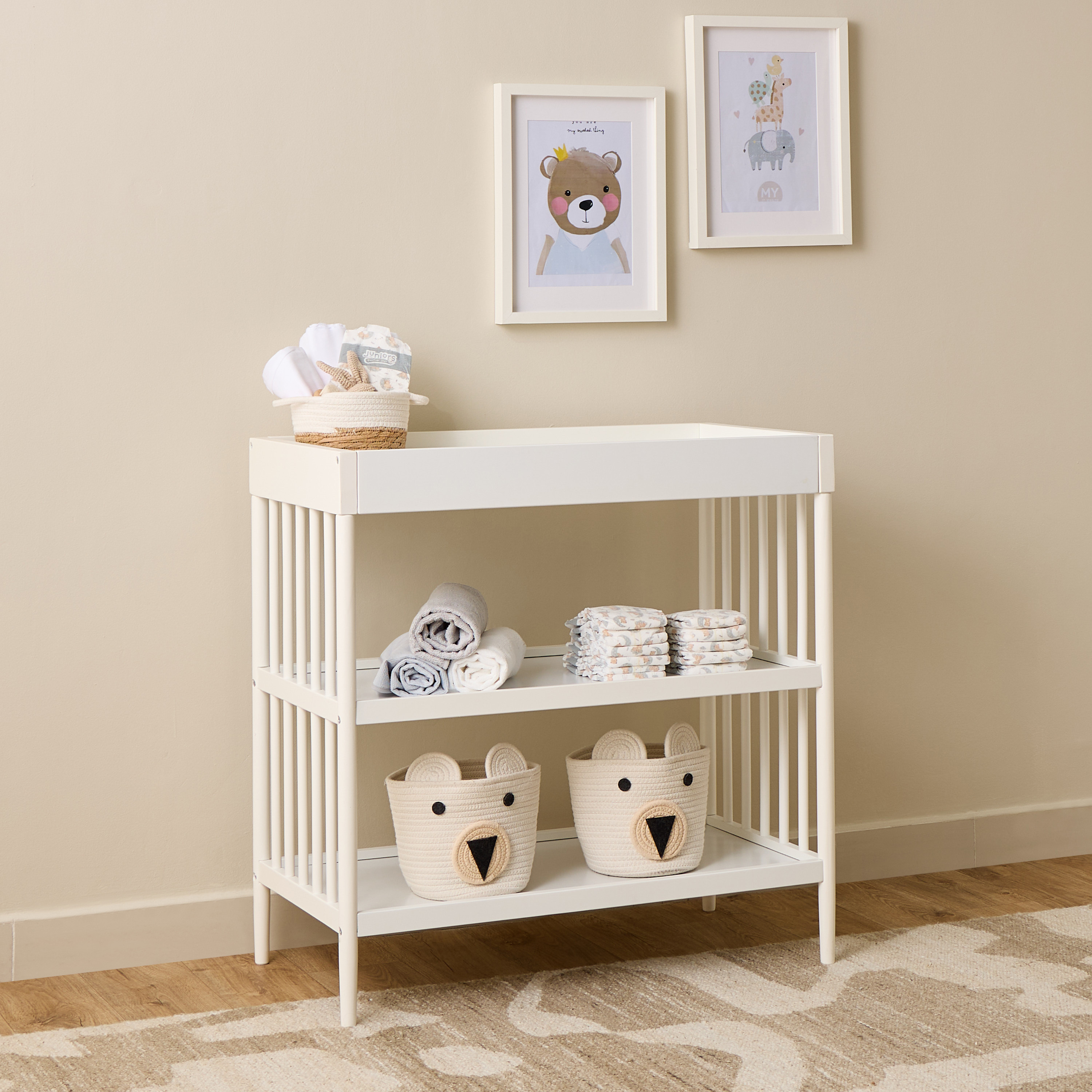 Juniors Henry Wooden Crib with Darcy Changing Table and Solid Universal Wardrobe -Baby Furniture Set-baby-nursery-furniture-cribsandbeds-babycribs-image-12