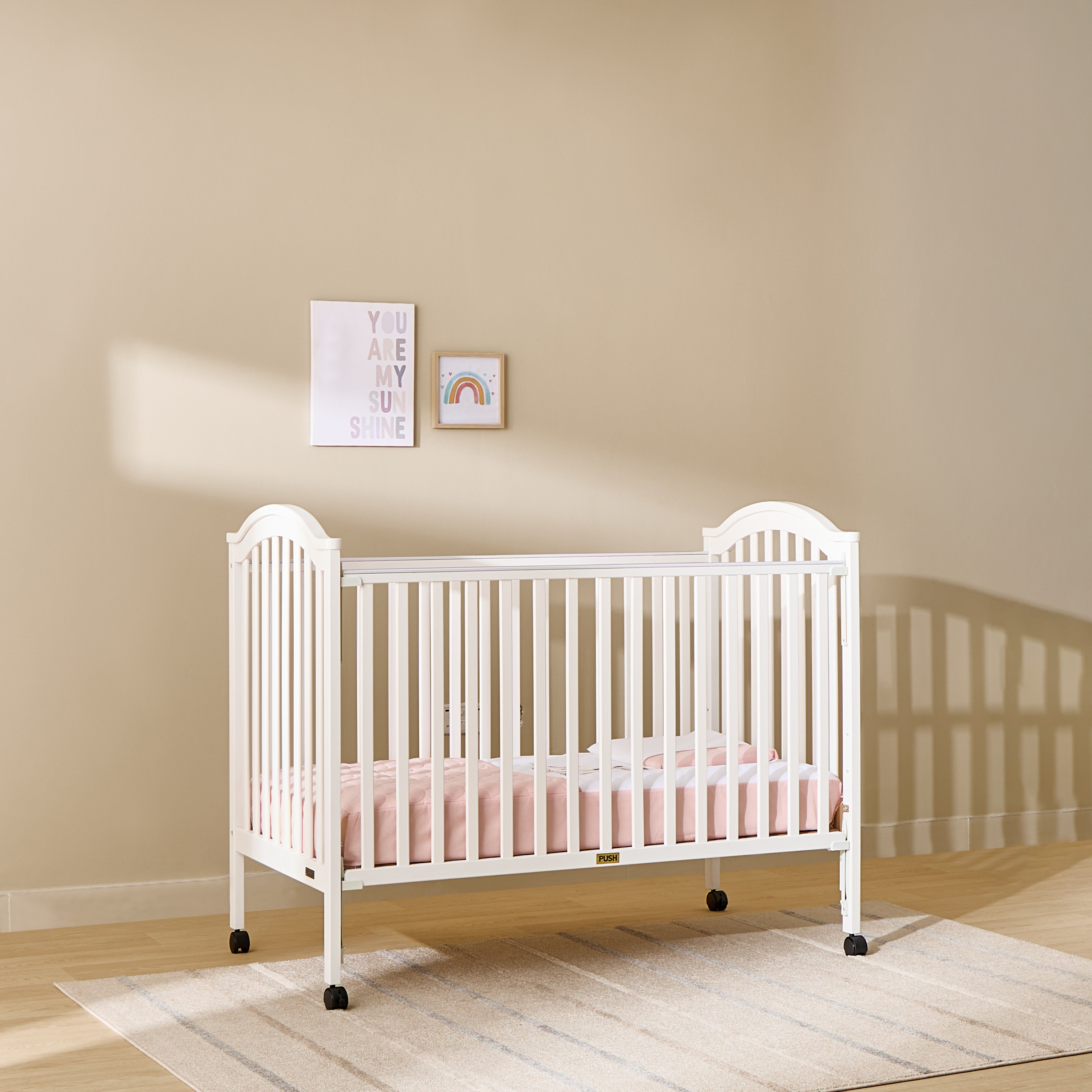 Juniors Henry Wooden Crib with Darcy Changing Table and Solid Universal Wardrobe -Baby Furniture Set-baby-nursery-furniture-cribsandbeds-babycribs-image-2