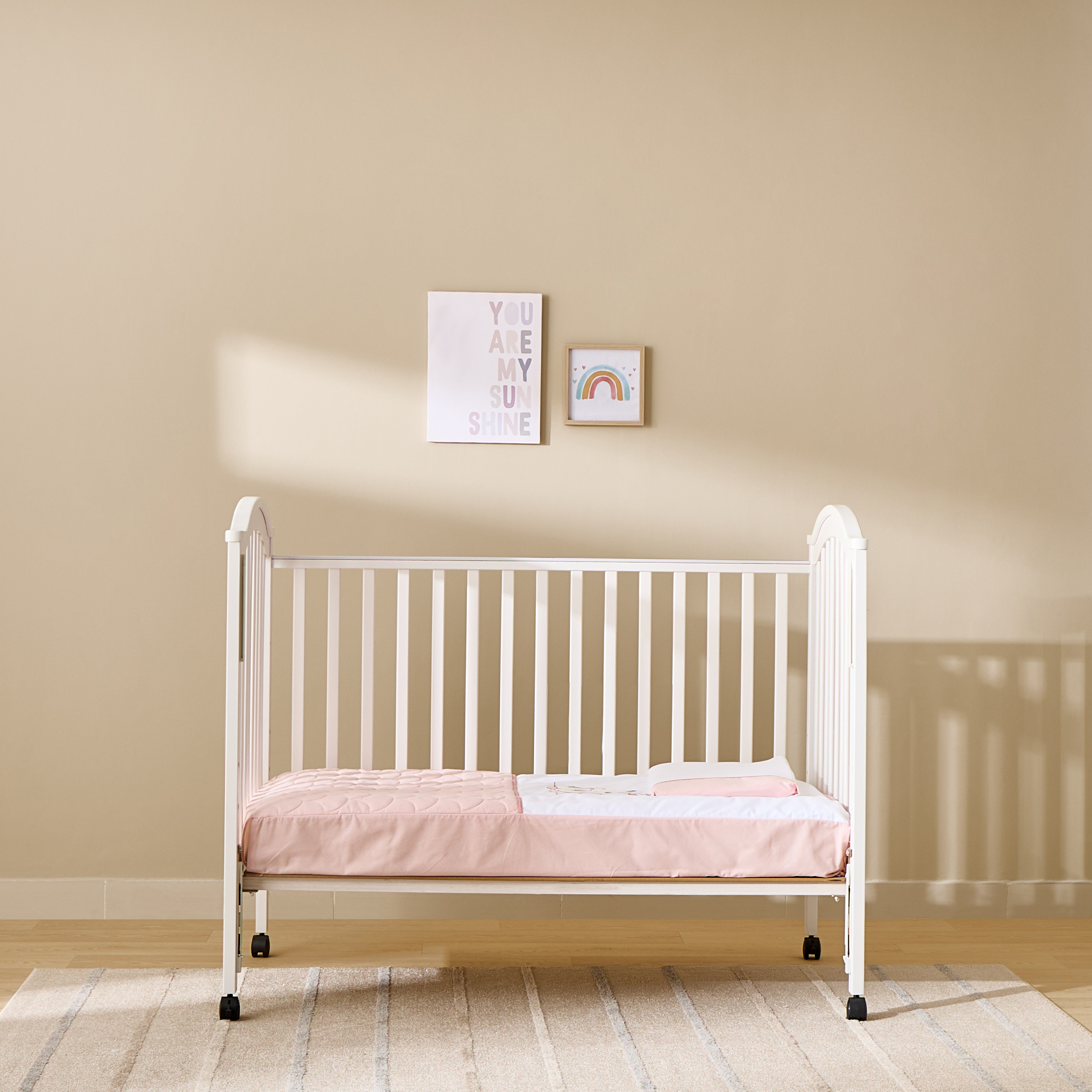 Juniors Henry Wooden Crib with Darcy Changing Table and Solid Universal Wardrobe -Baby Furniture Set-baby-nursery-furniture-cribsandbeds-babycribs-image-3