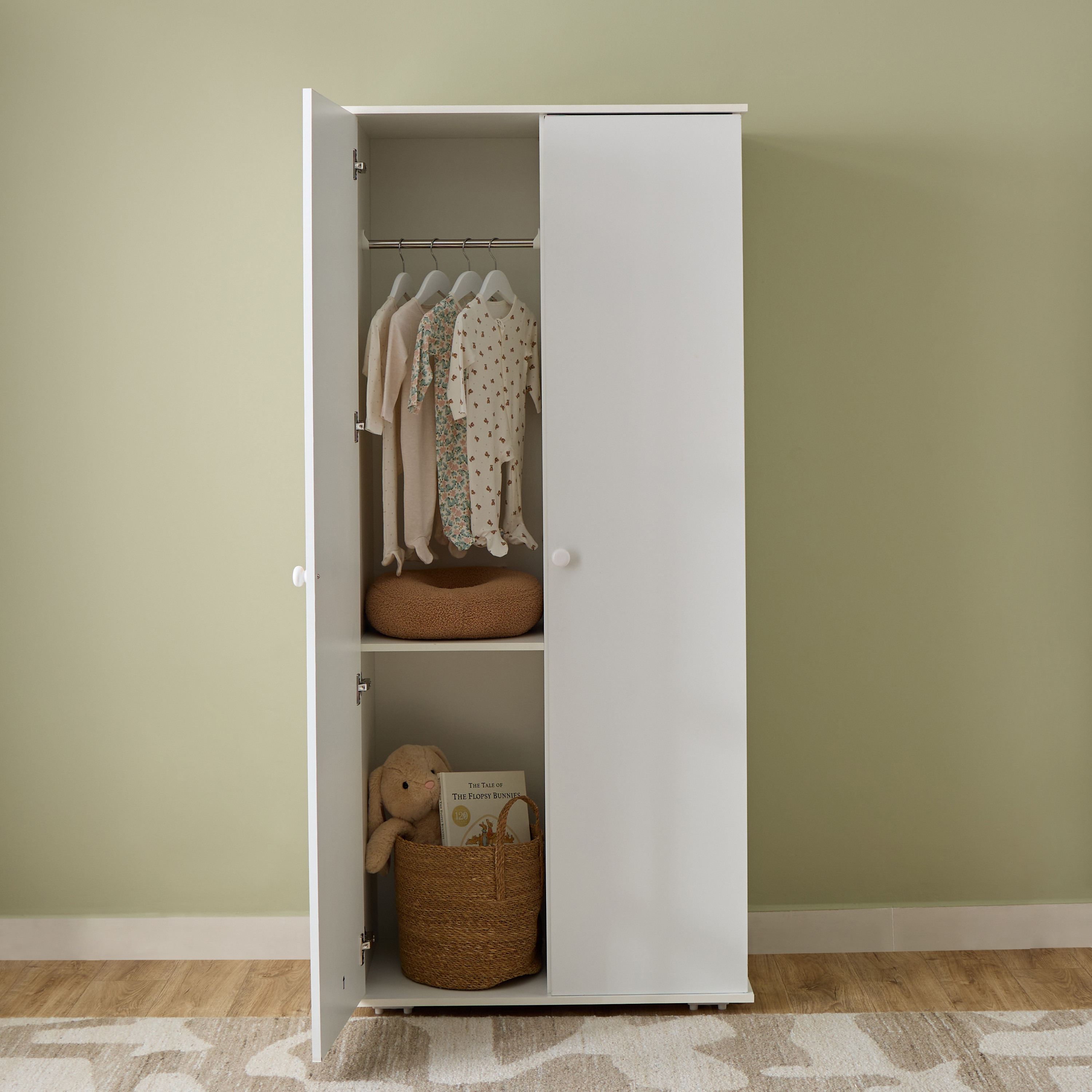 Juniors Henry Wooden Crib with Darcy Changing Table and Solid Universal Wardrobe -Baby Furniture Set-baby-nursery-furniture-cribsandbeds-babycribs-image-9