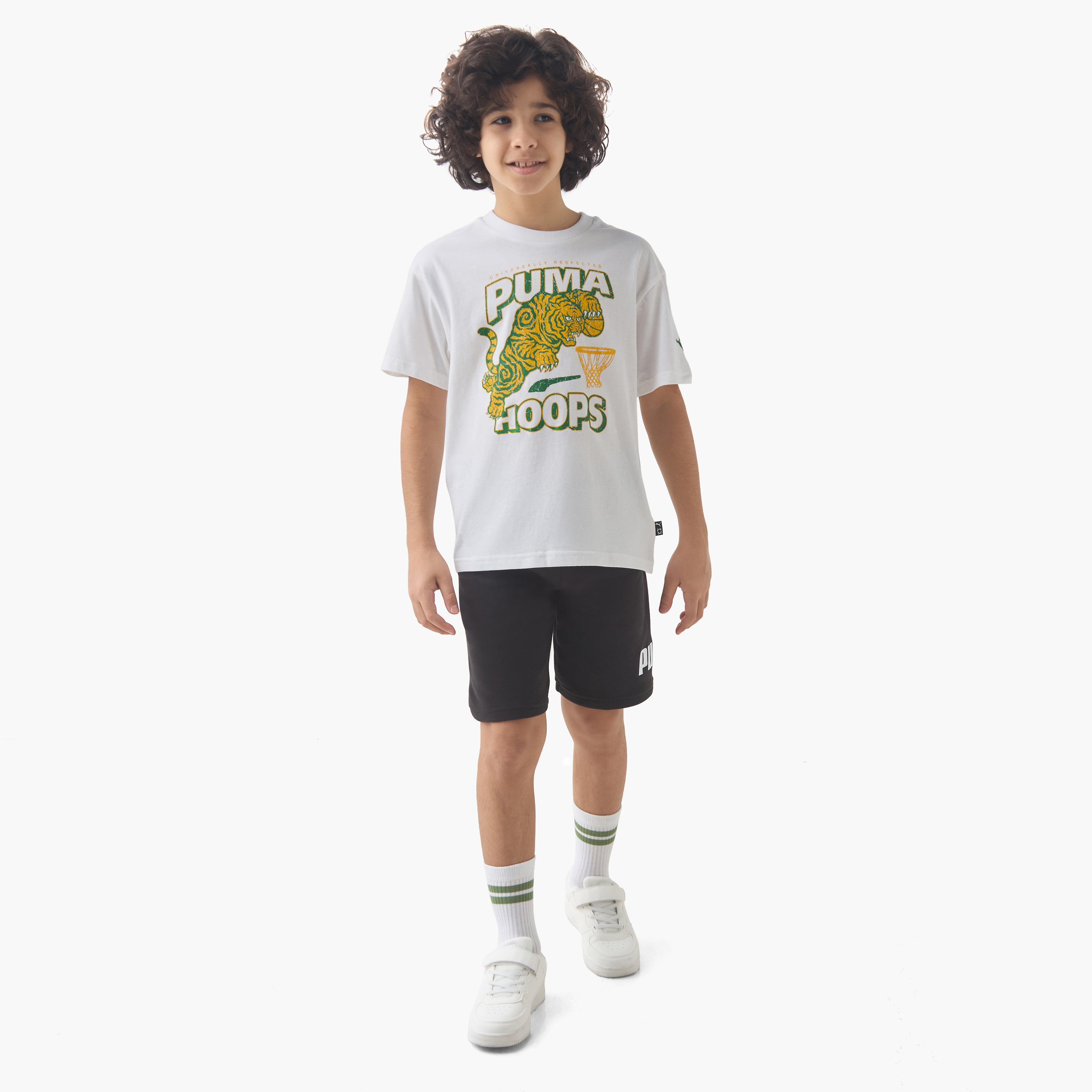 PUMA Boys Crew Neck T-shirt with Graphic Print - Cotton - Short Sleeve-boys-clothing-sportswear-tops-image-2