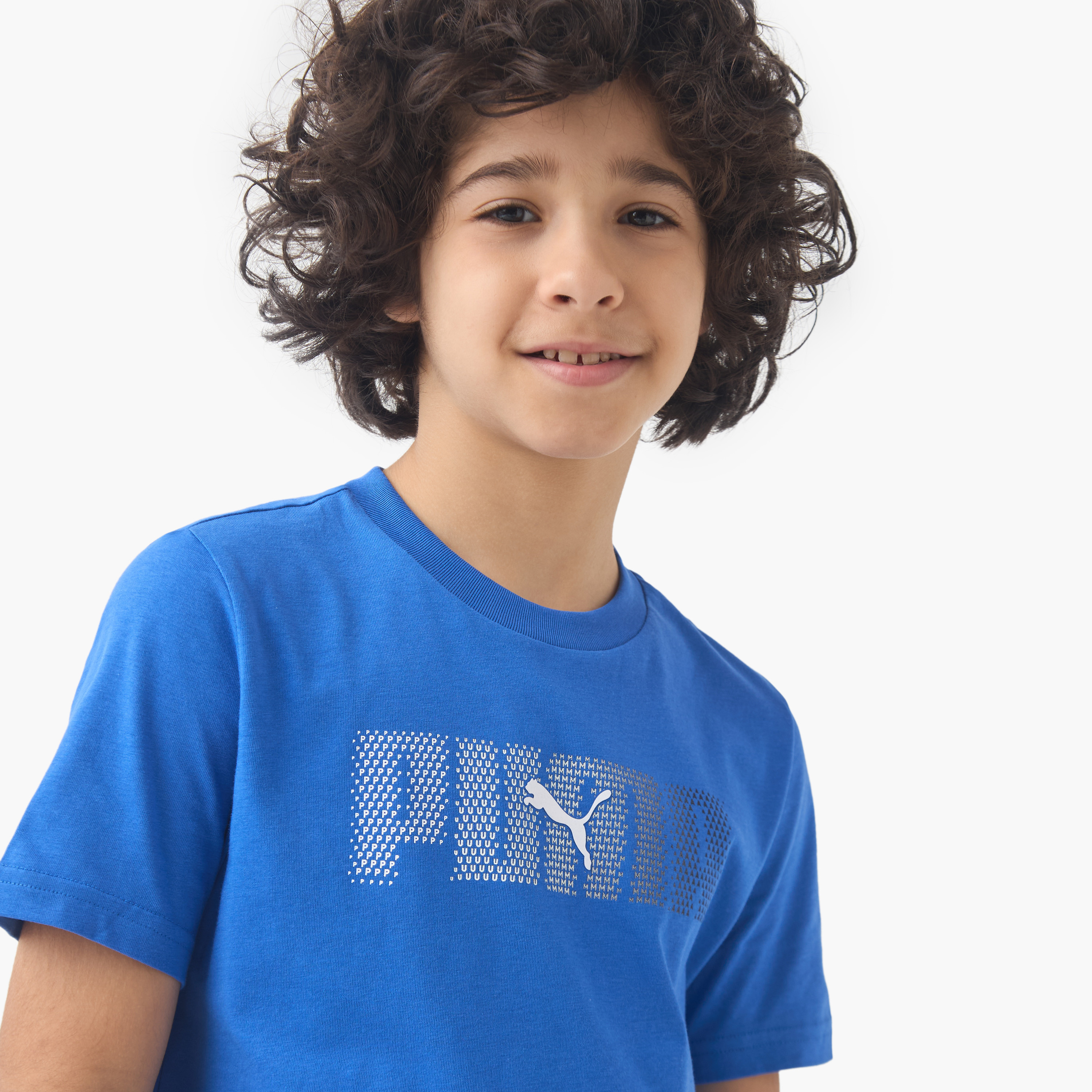 PUMA Boys' Crew Neck T-shirt with Logo Print - Cotton - Short Sleeves-sports-boys-clothing-tops-image-4