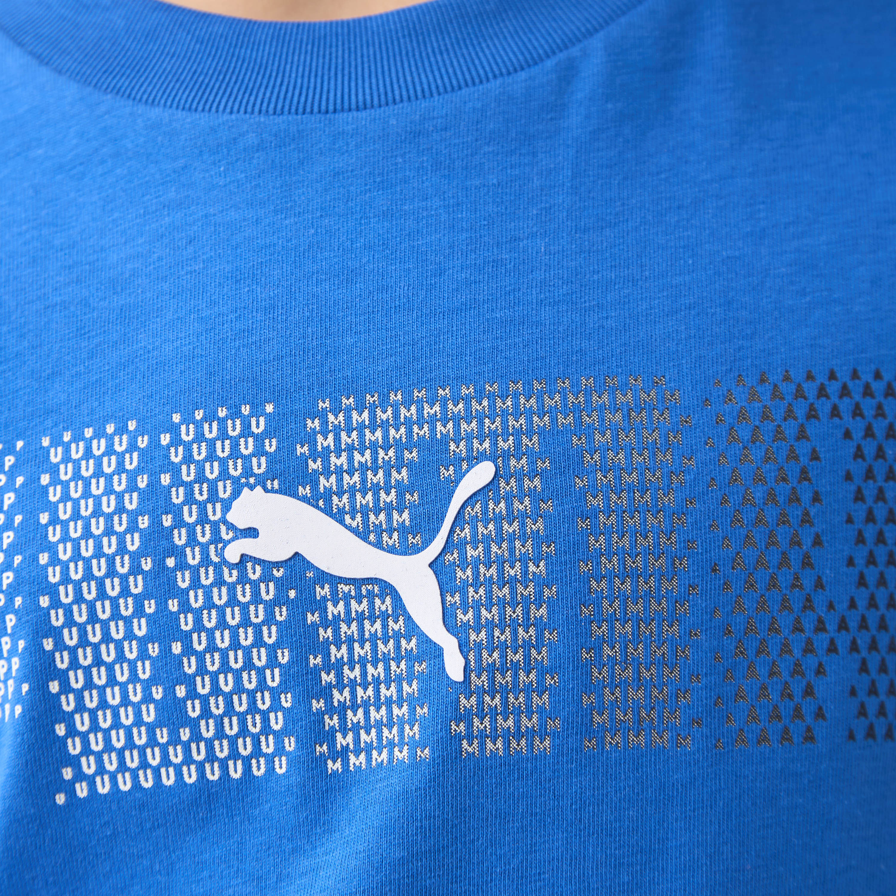 PUMA Boys' Crew Neck T-shirt with Logo Print - Cotton - Short Sleeves-sports-boys-clothing-tops-image-5