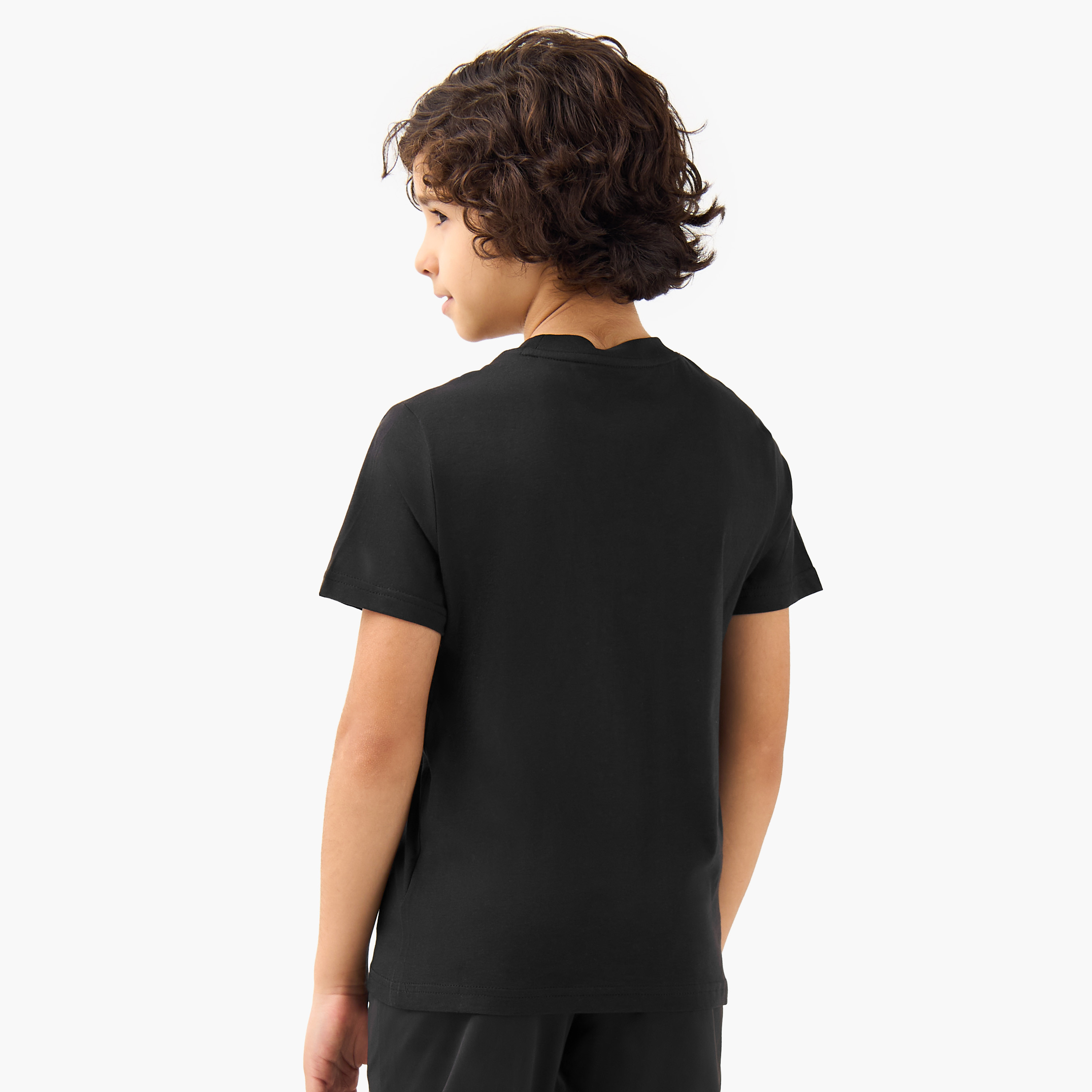 PUMA Boys Crew Neck T-shirt with Logo Print - Cotton - Short Sleeves-sports-boys-clothing-tops-image-3