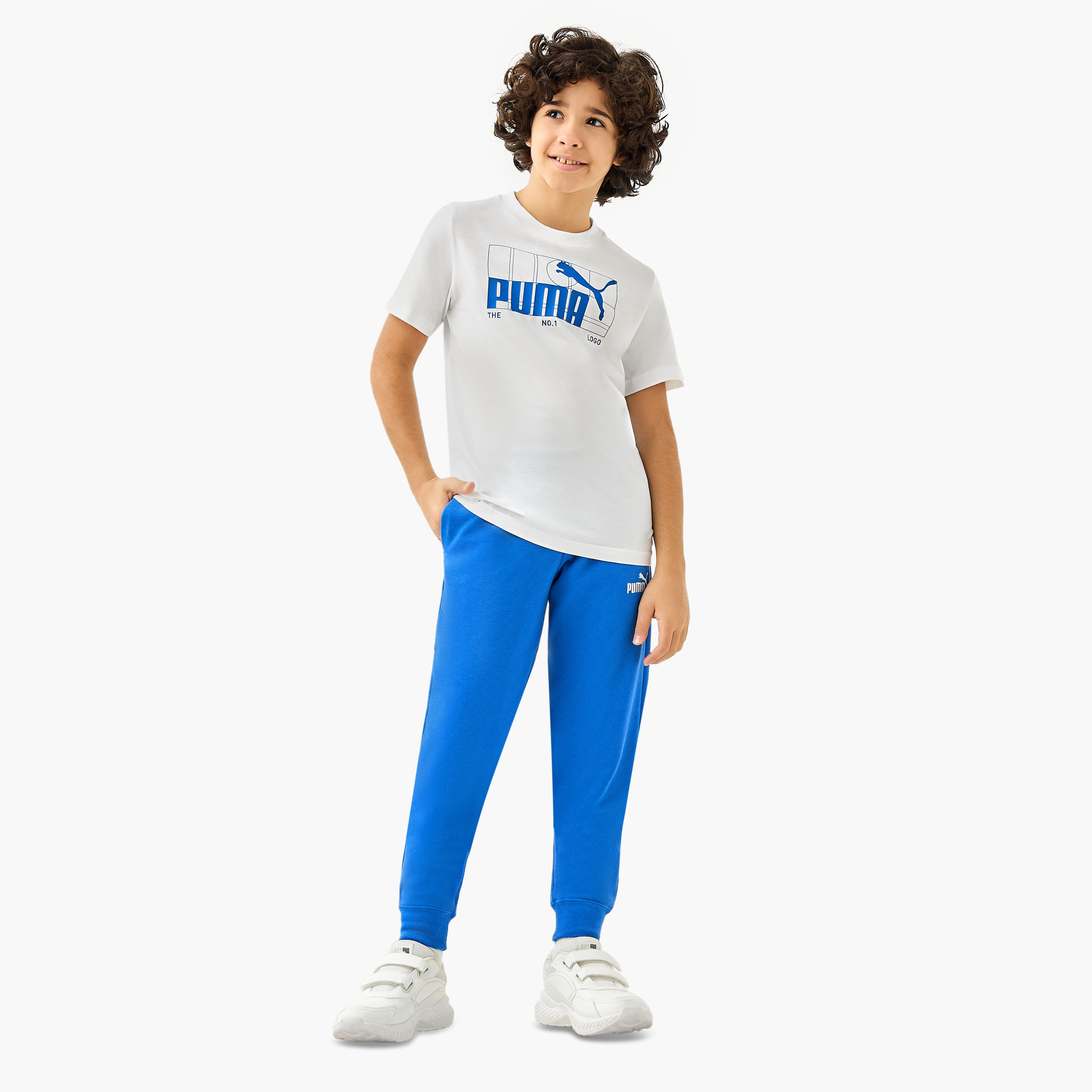 تيشيرت بأكمام قصيرة وطبعات شعار من بوما-boys-clothing-sportswear-tops-image-4