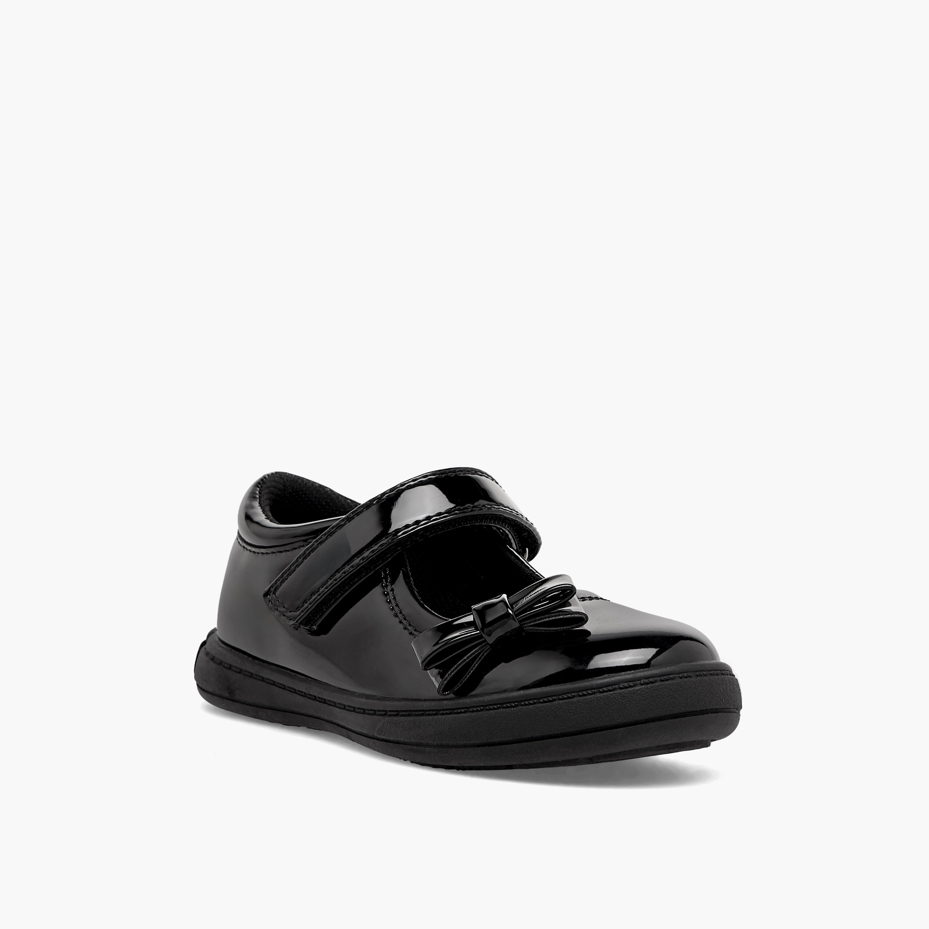 Juniors Girls Bow Accent Hook & Loop School Shoes-girls-shoes-schoolshoes-image-2