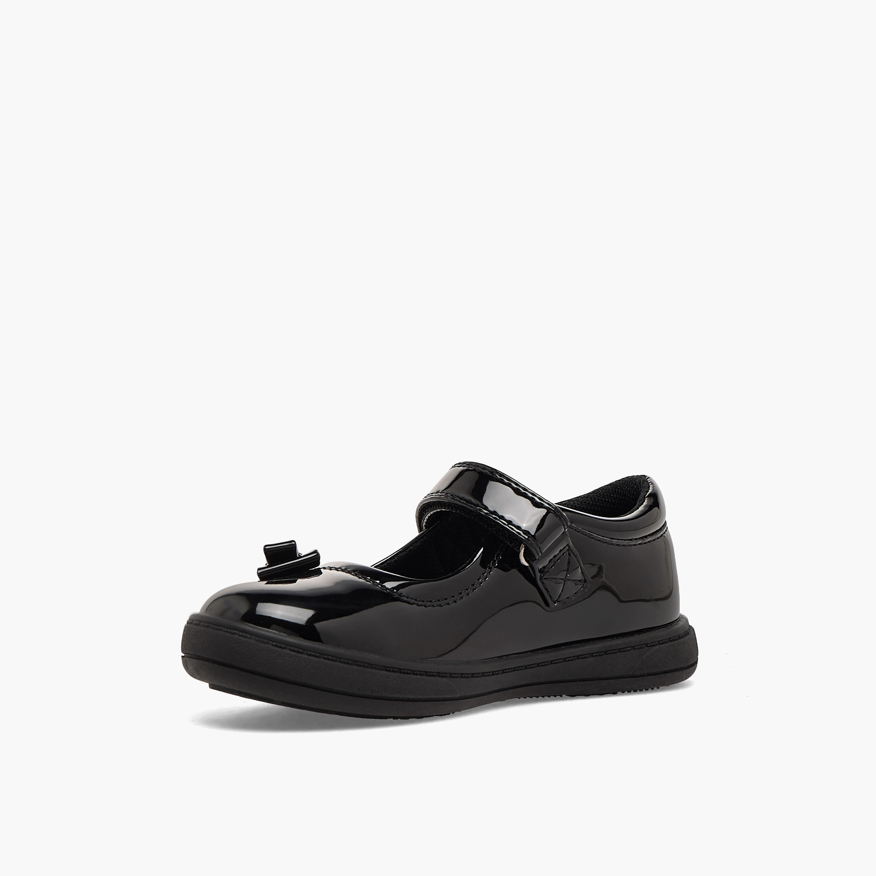 Juniors Girls Bow Accent Hook & Loop School Shoes-girls-shoes-schoolshoes-image-4