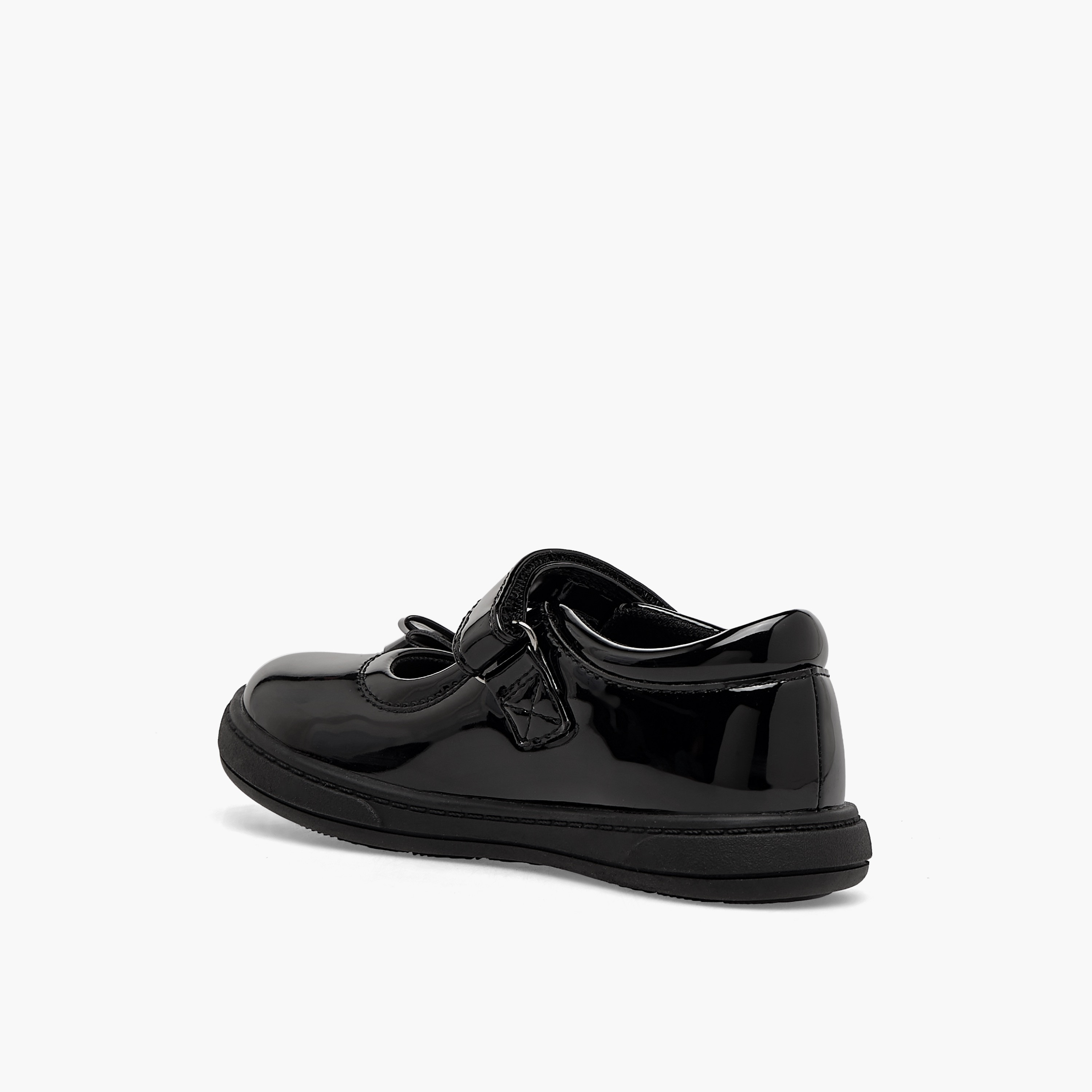 Juniors Girls Bow Accent Hook & Loop School Shoes-girls-shoes-schoolshoes-image-5