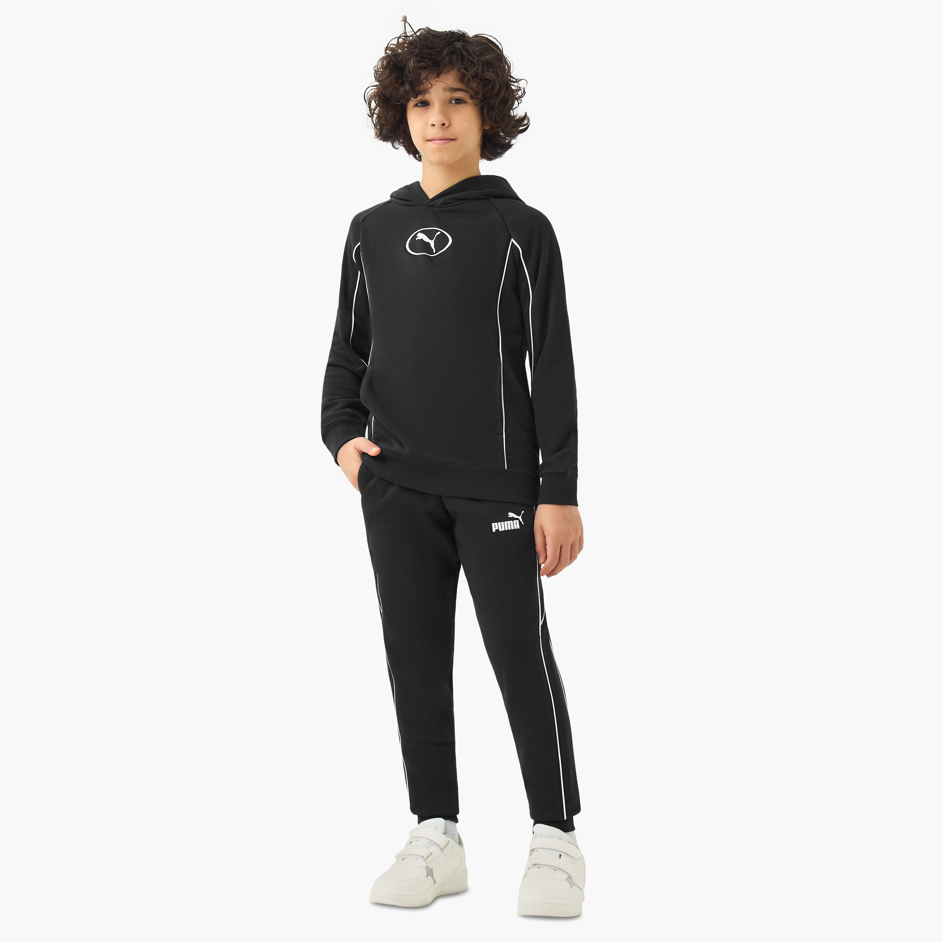 بنطلون رياضي قطن بجيوب وخصر مطاطي للأولاد من بوما-boys-clothing-bottoms-joggersandtrackpants-image-4