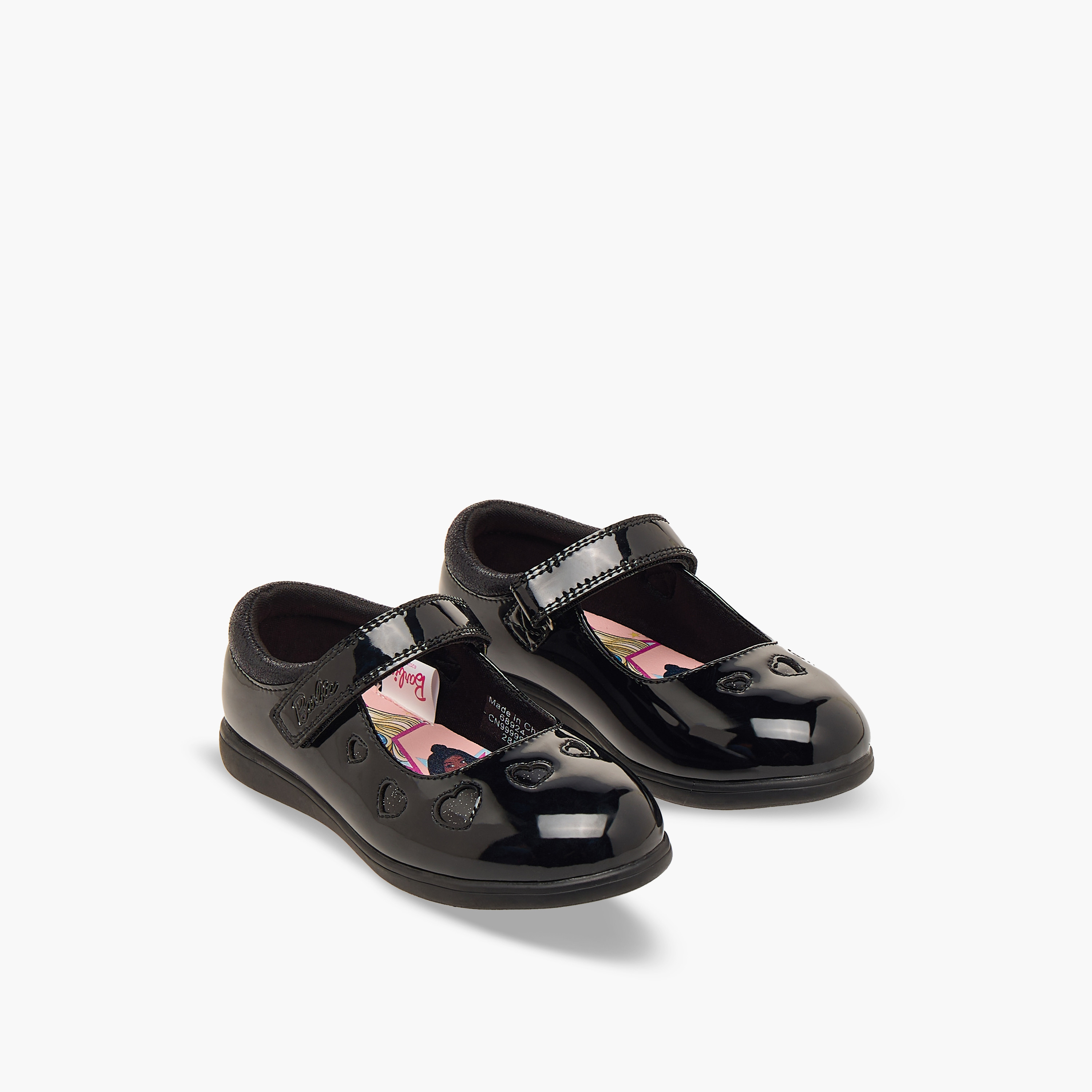 حذاء مدرسي بشريط إغلاق لاصق للبنات من باربي-girls-shoes-schoolshoes-image-1