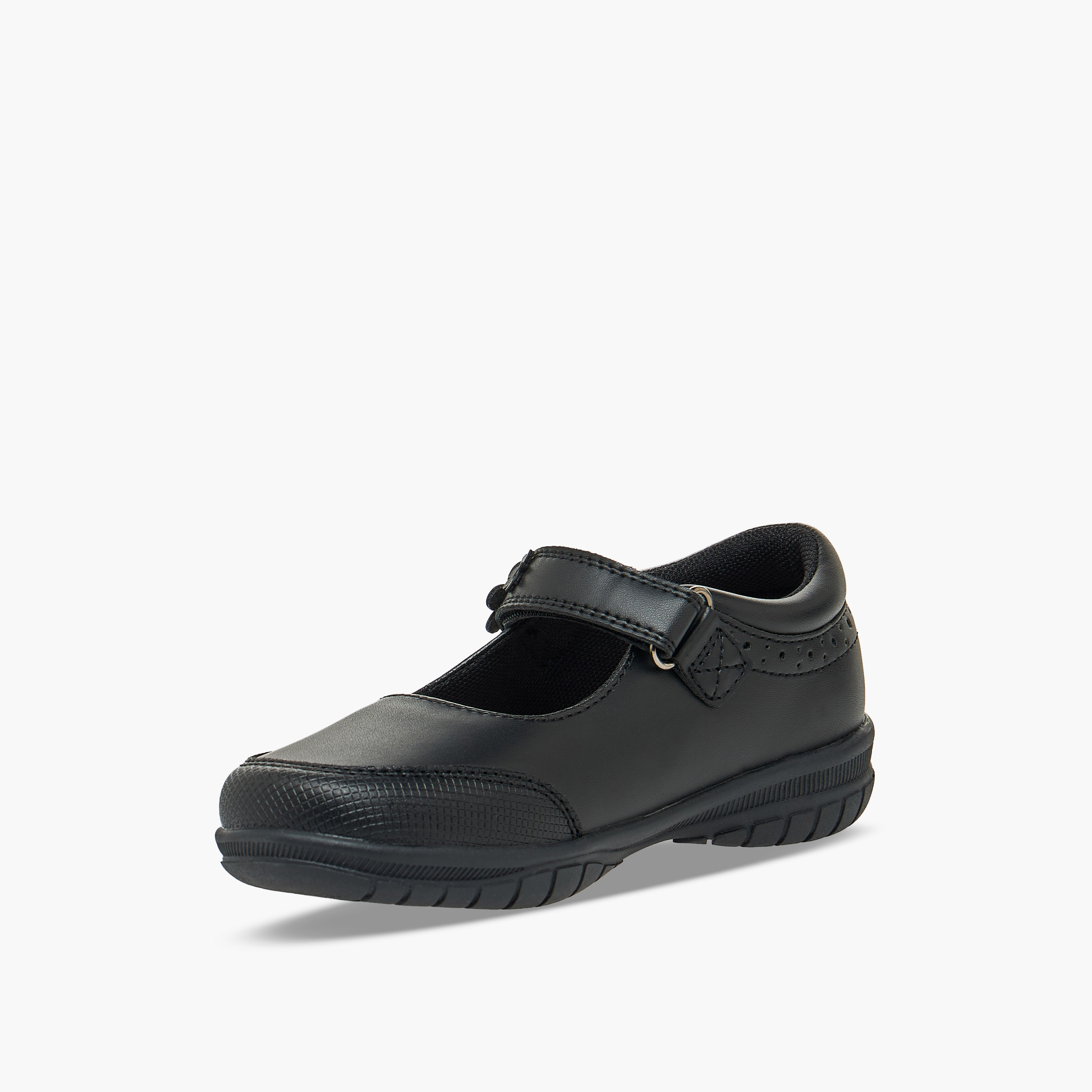 حذاء ماري جين باربي المدرسي المريح للبنات بشريط إغلاق لاصق-girls-shoes-maryjanes-image-4