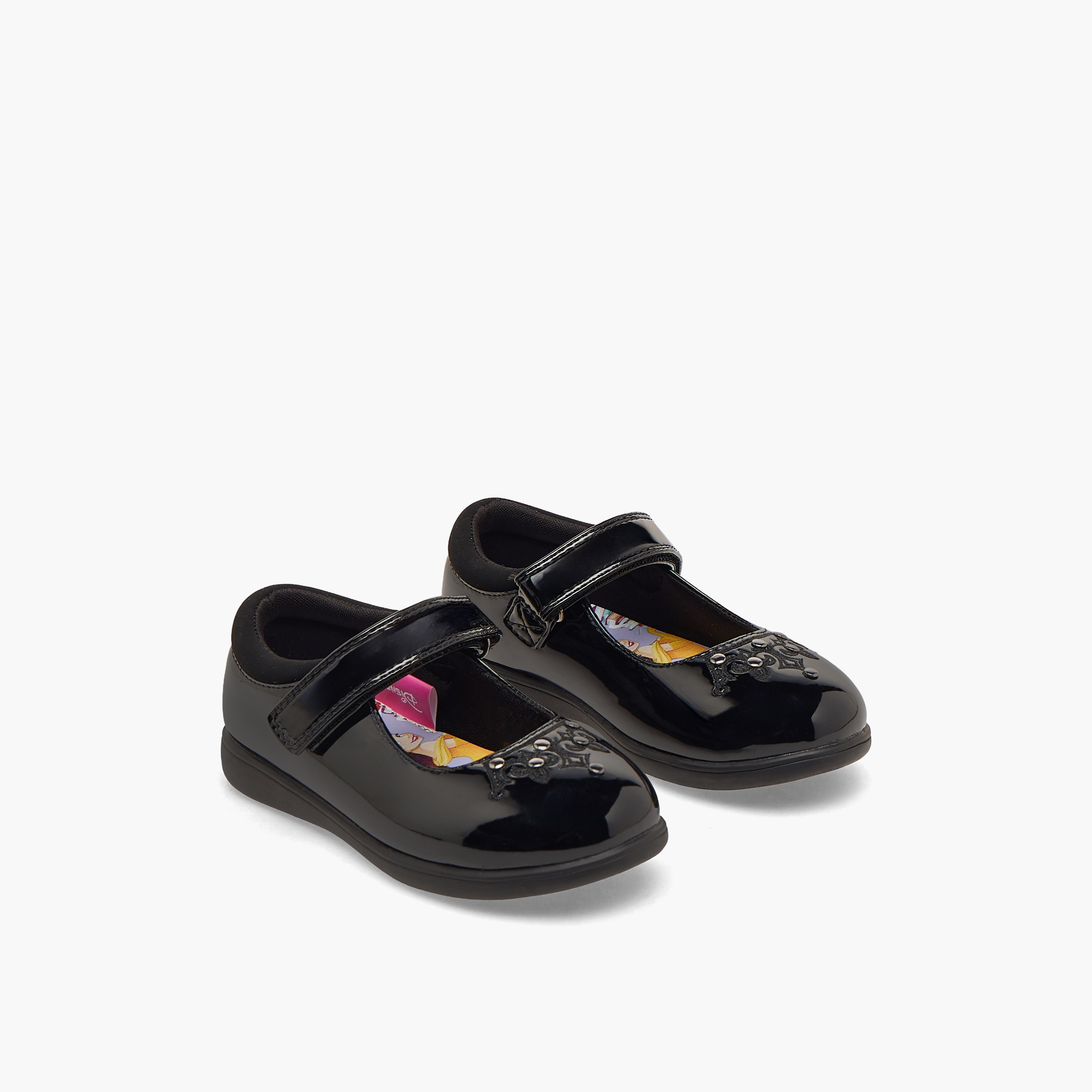 حذاء مدرسي مزين بشريط إغلاق لاصق للبنات من ديزني-girls-shoes-schoolshoes-image-1