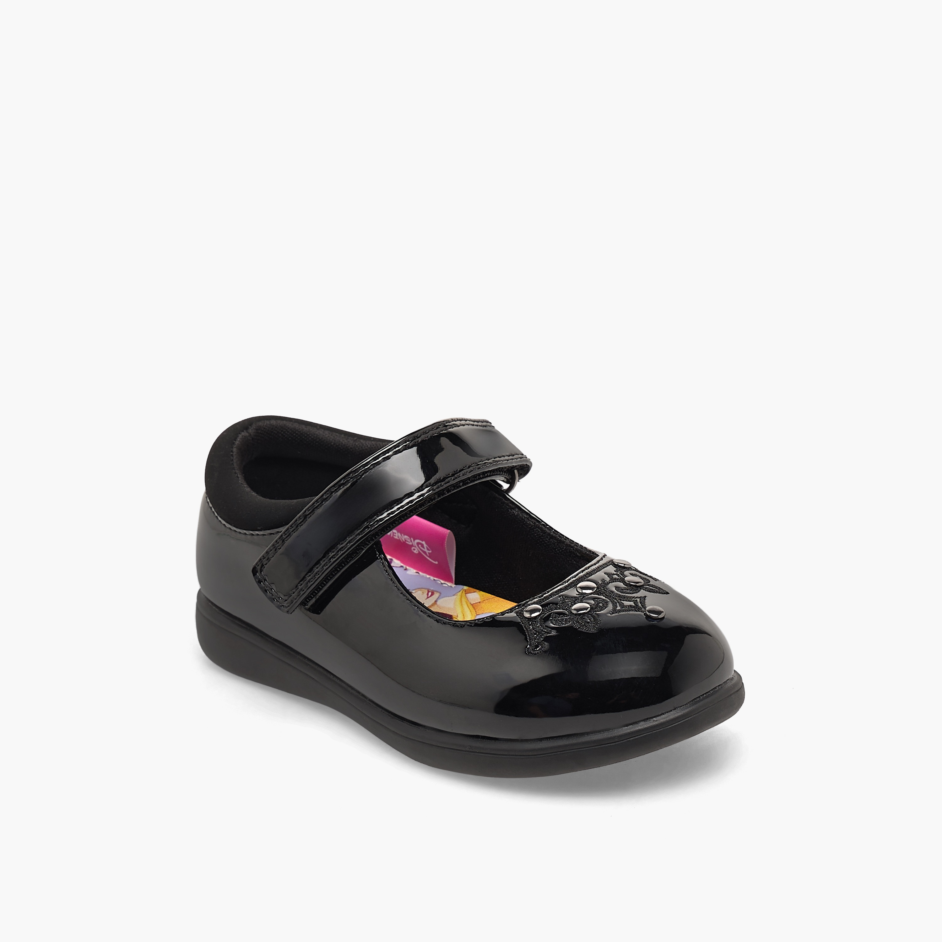 حذاء مدرسي مزين بشريط إغلاق لاصق للبنات من ديزني-girls-shoes-schoolshoes-image-2