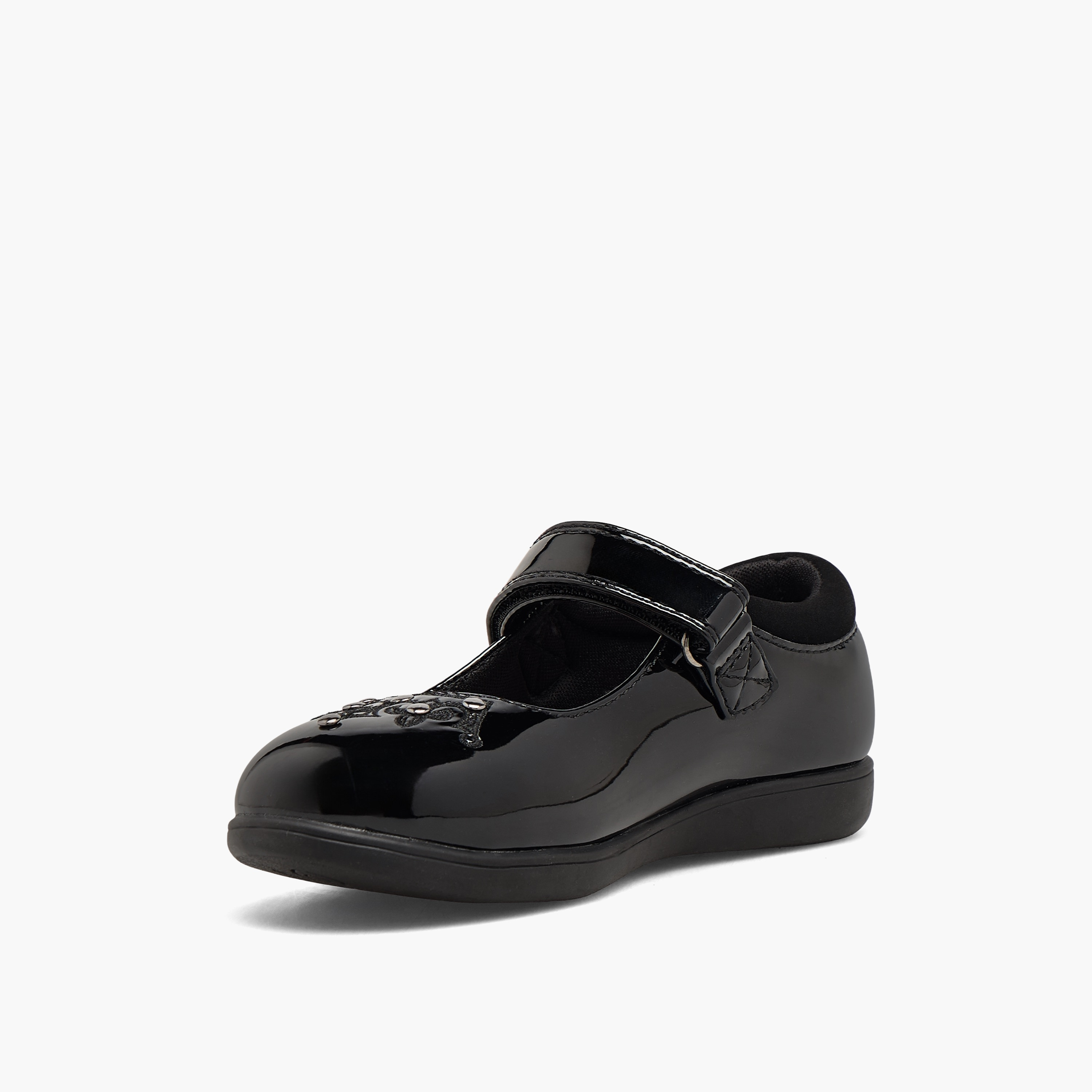 حذاء مدرسي مزين بشريط إغلاق لاصق للبنات من ديزني-girls-shoes-schoolshoes-image-4