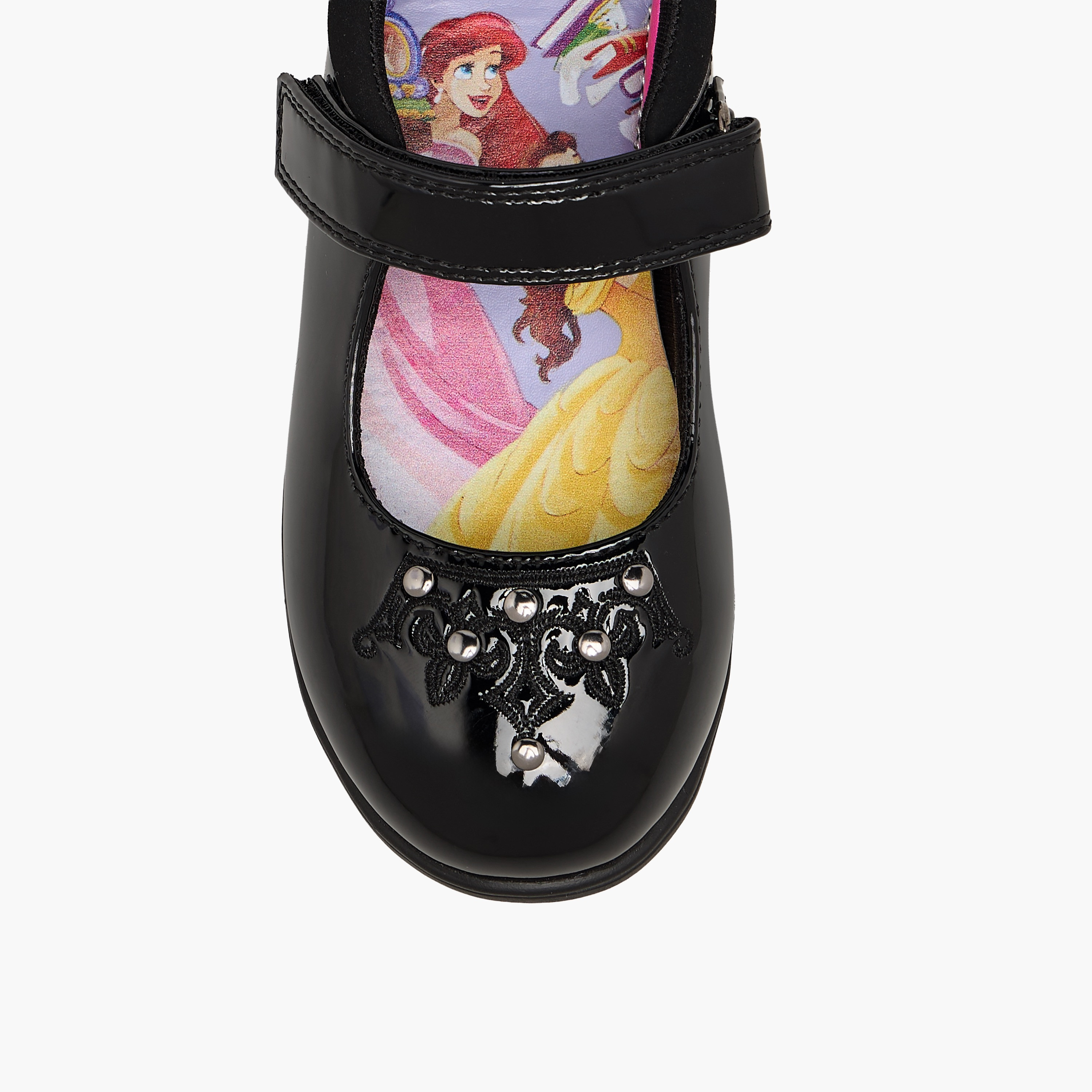 حذاء مدرسي مزين بشريط إغلاق لاصق للبنات من ديزني-girls-shoes-schoolshoes-image-8