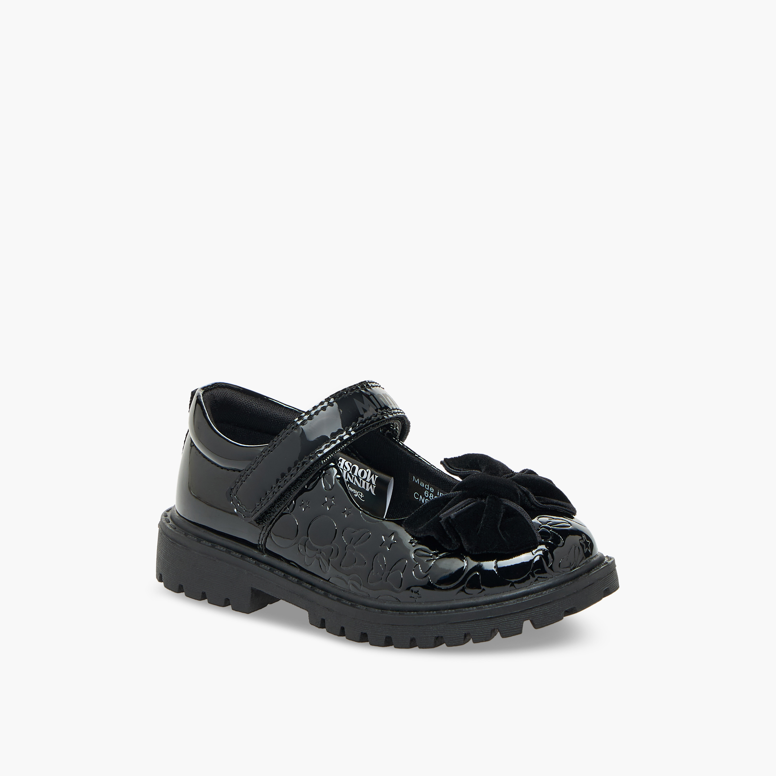 حذاء مدرسي بزينة فيونكة وشريط إغلاق لاصق للبنات من ديزني-girls-shoes-schoolshoes-image-2