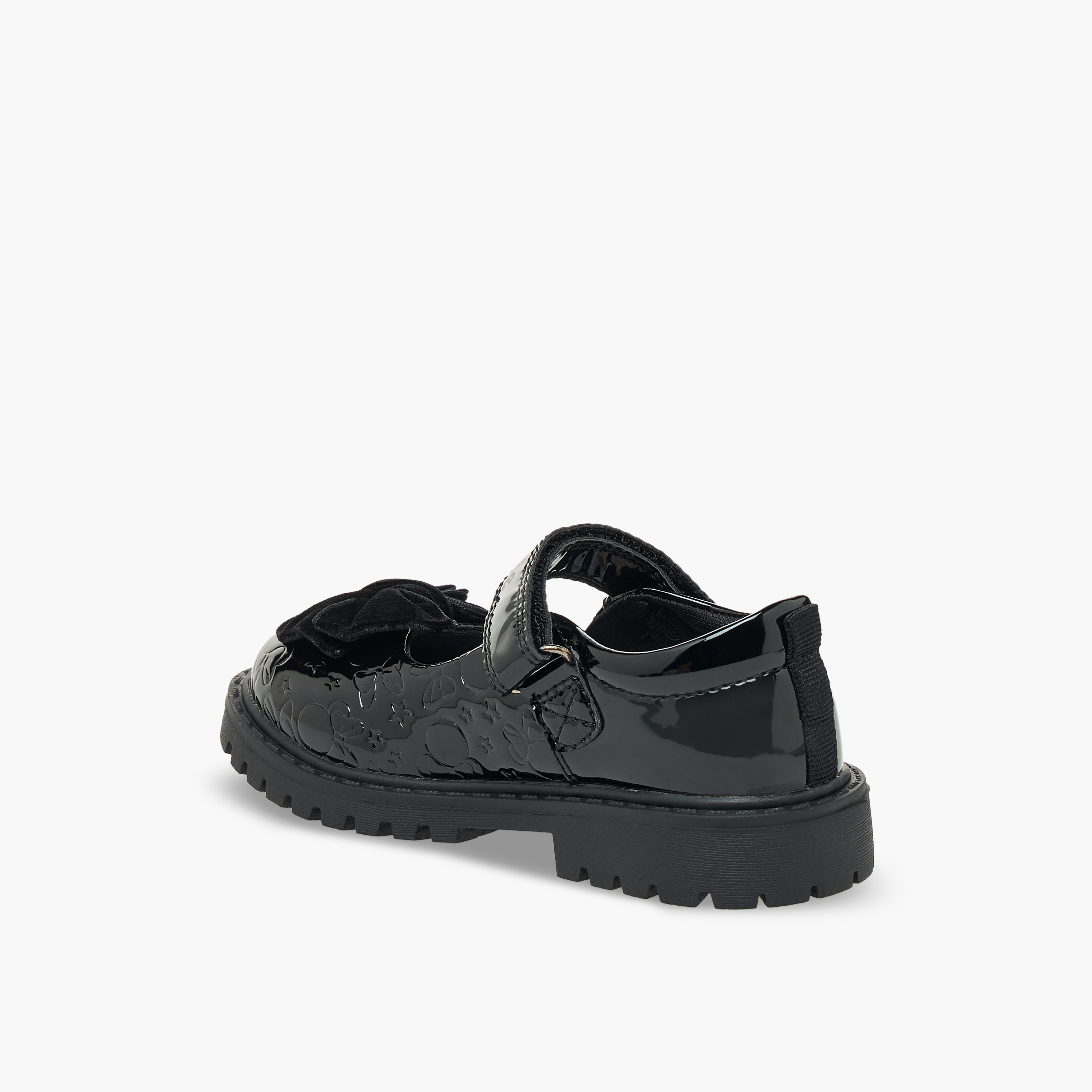 حذاء مدرسي بزينة فيونكة وشريط إغلاق لاصق للبنات من ديزني-girls-shoes-schoolshoes-image-5