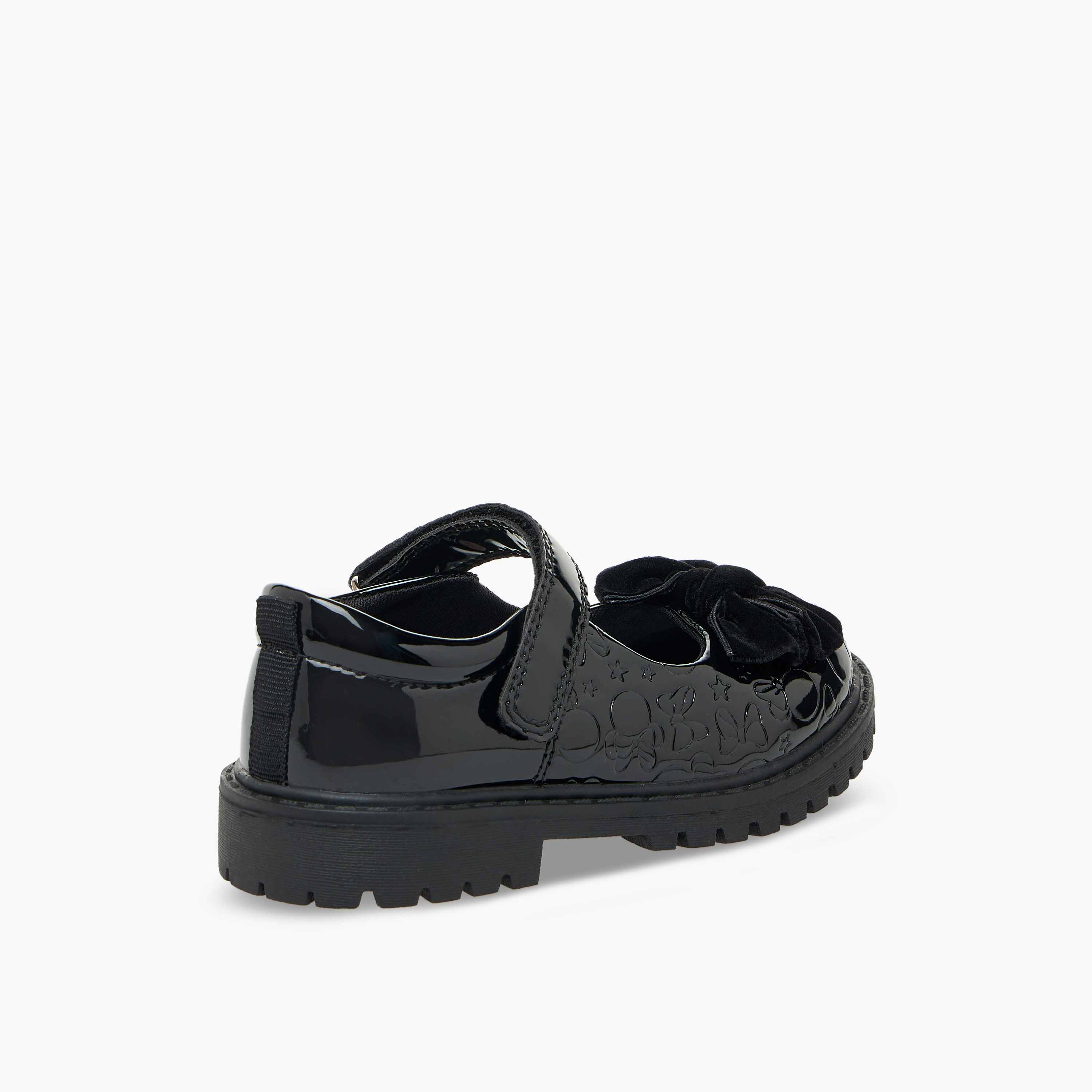حذاء مدرسي بزينة فيونكة وشريط إغلاق لاصق للبنات من ديزني-girls-shoes-schoolshoes-image-6