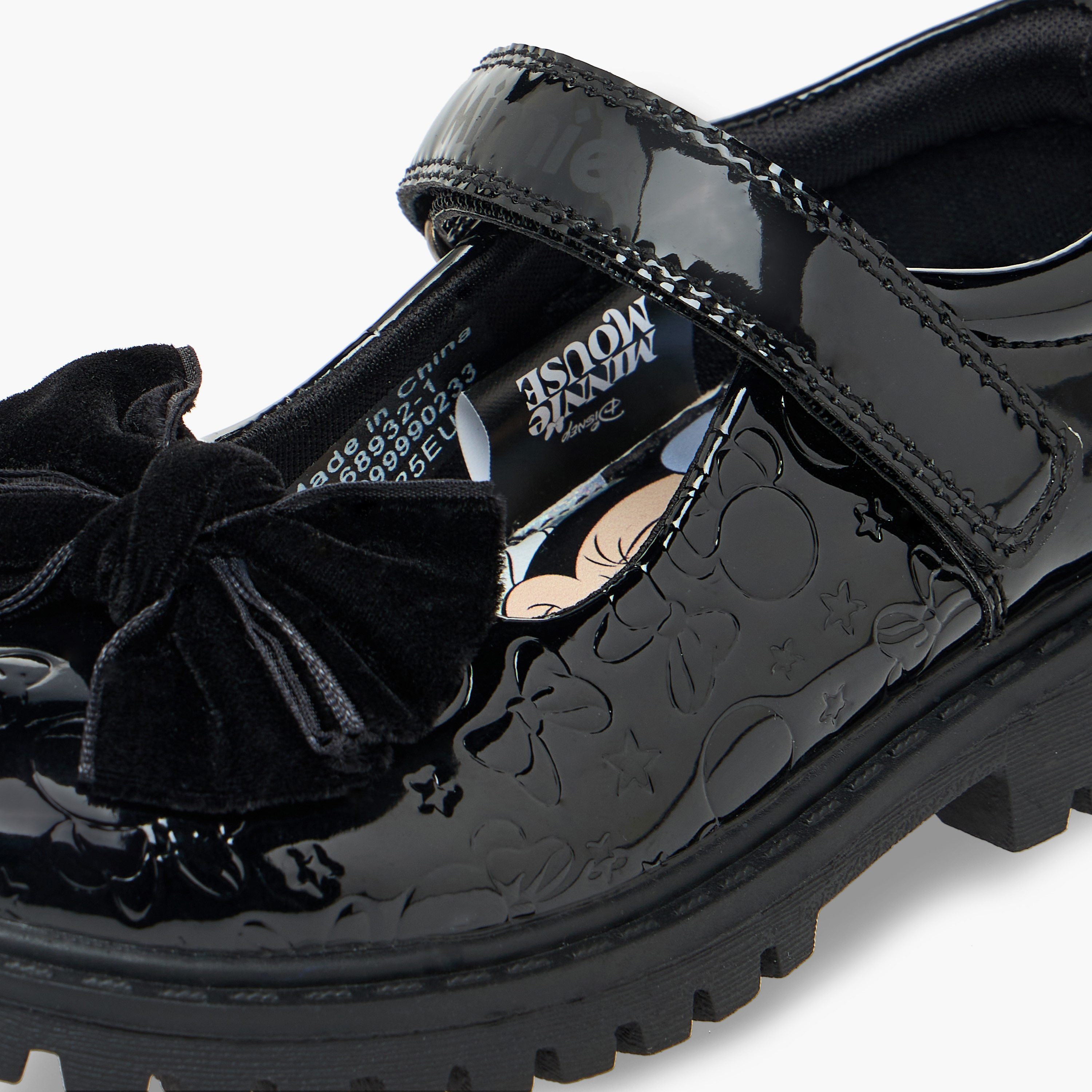 حذاء مدرسي بزينة فيونكة وشريط إغلاق لاصق للبنات من ديزني-girls-shoes-schoolshoes-image-8