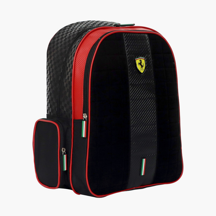 Ferrari Print Backpack with Adjustable Straps - 16 inches