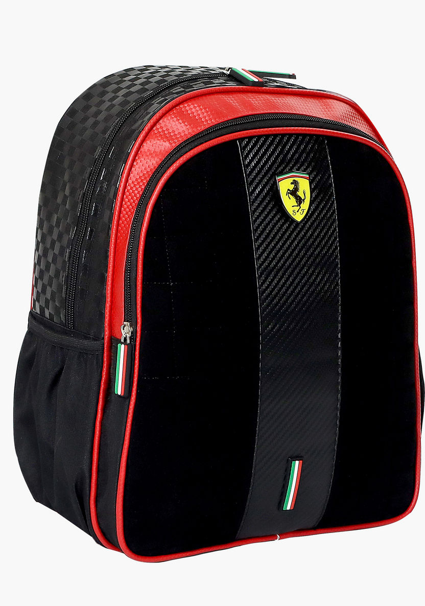 Ferrari Print Backpack with Adjustable Straps - 14 inches-Backpacks-image-1