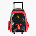 Ferrari Print Trolley Backpack with Zip Closure- 18 inches-Trolleys-thumbnail-0