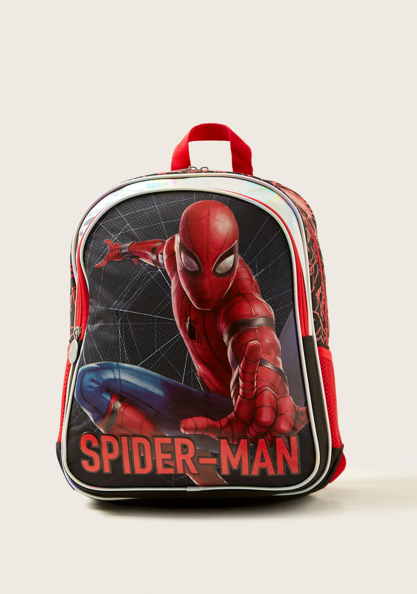 Spider-Man Print Backpack with Adjustable Straps - 16 inches-Backpacks-image-0