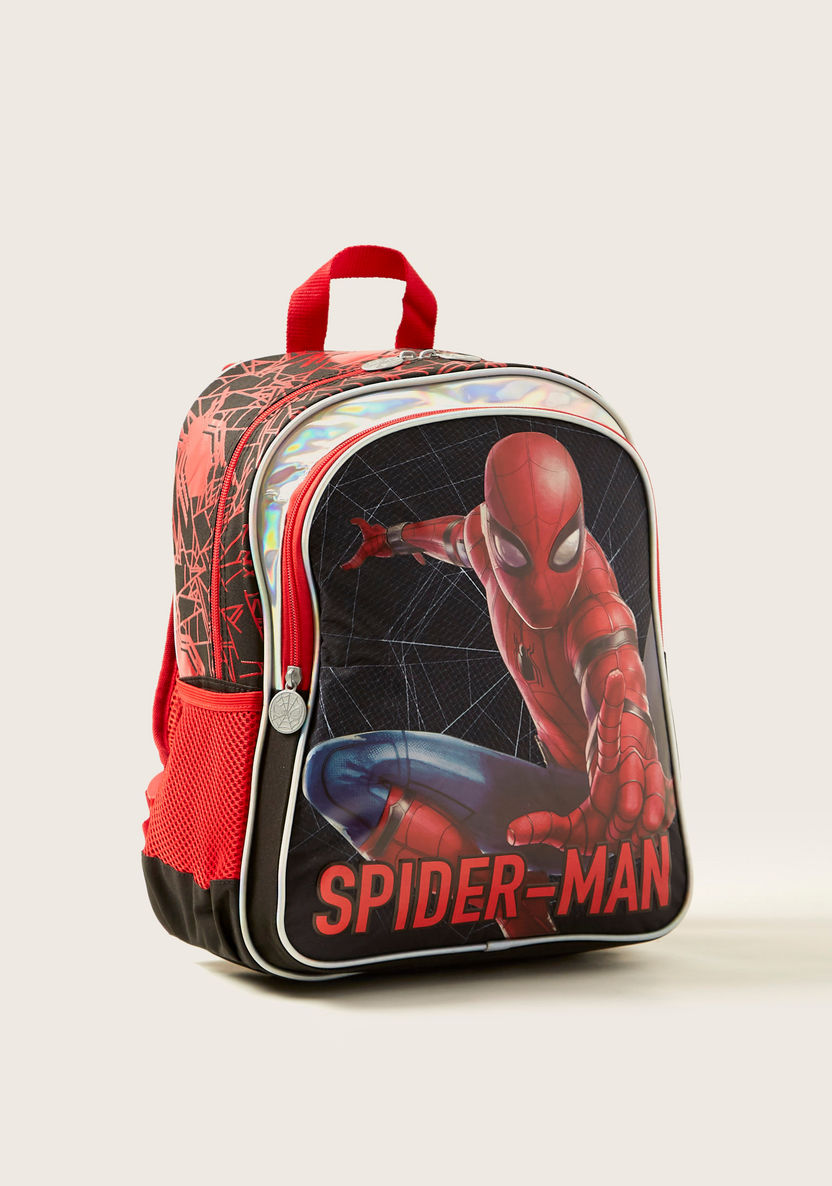 Spider-Man Print Backpack with Adjustable Straps - 16 inches-Backpacks-image-1