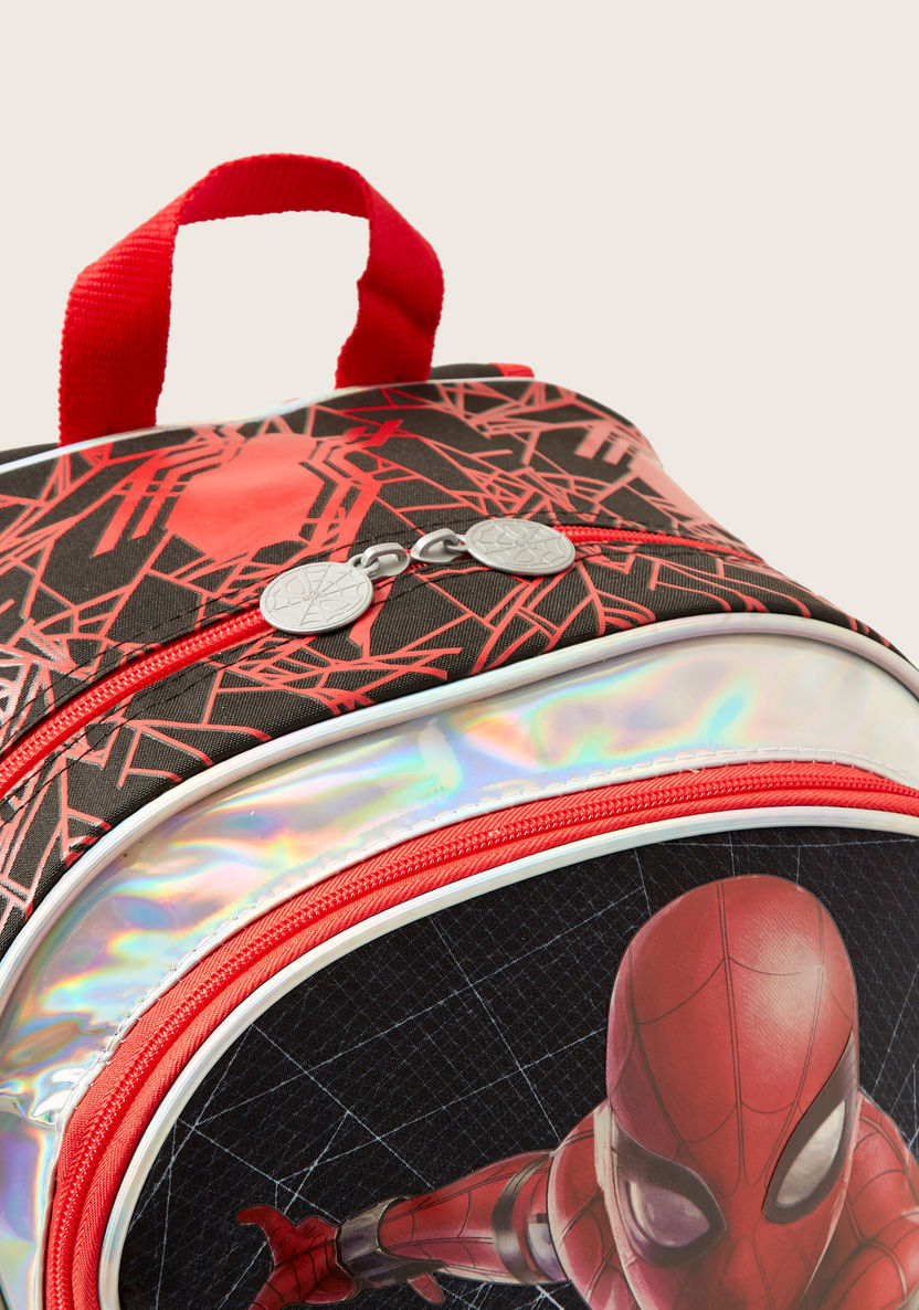 Spider-Man Print Backpack with Adjustable Straps - 16 inches-Backpacks-image-2